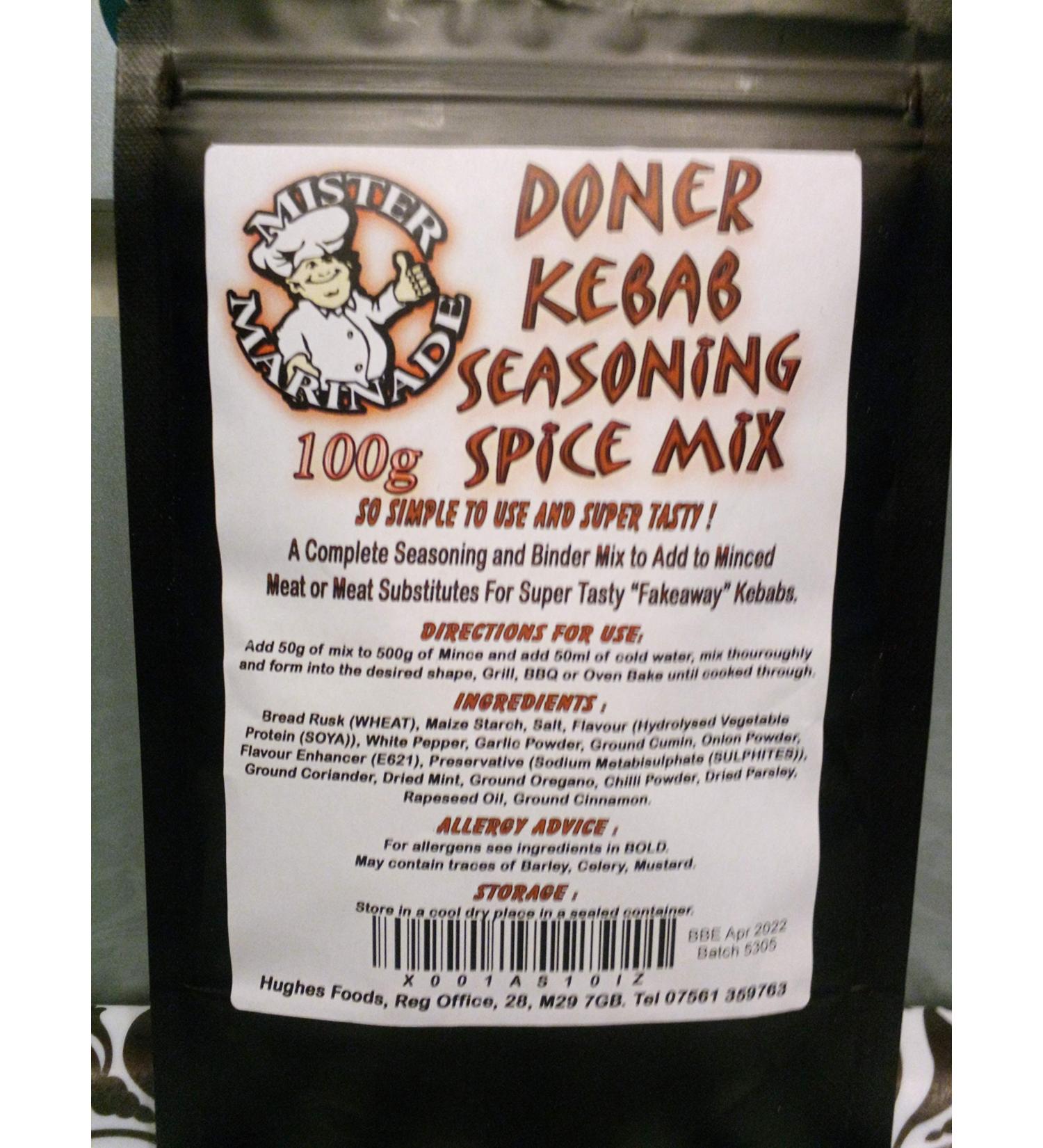 MISTER MARINADE Fakeaway Night In Doner Kebab Seasoning Spice Mix - 100g Pack - Buy Online on GoSupps.com