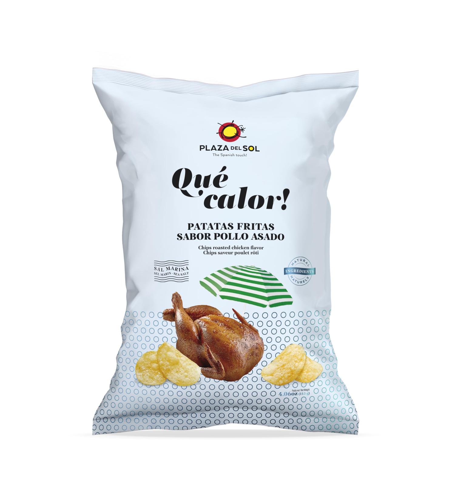 Que calor chips Lemon chicken flavors "Plaza del Sol" In pack of 2 bags