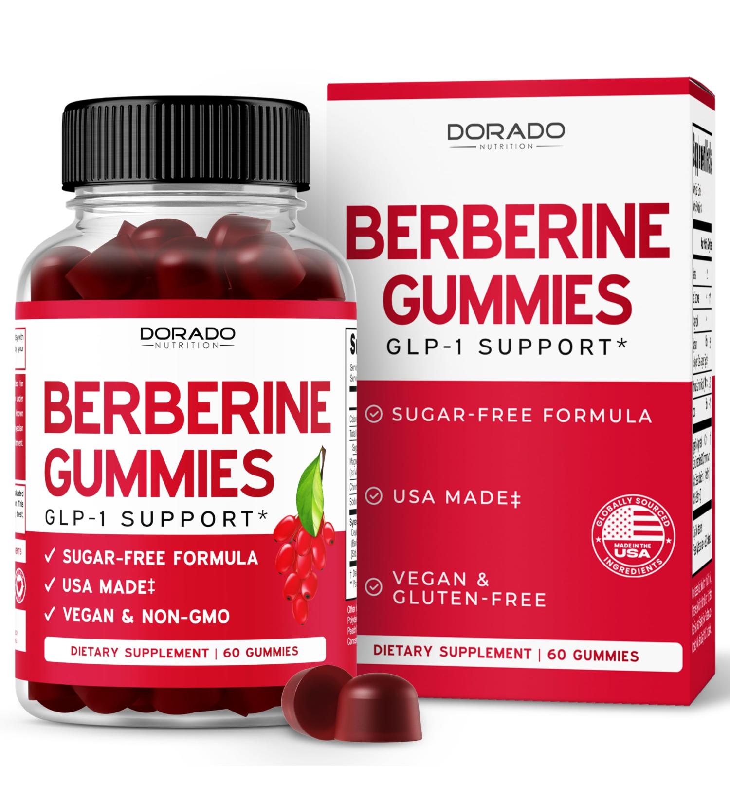 Berberine Gummies with Ceylon Cinnamon (1 200mg) Premium Sugar-Free Berberine Ceylon Cinnamon Supplement for Adults - Third-Party Tested Non-GMO & Made in USA - 60 Count Chewable Gummies 60 Count (Pack of 1) - Buy Online on GoSupps.com