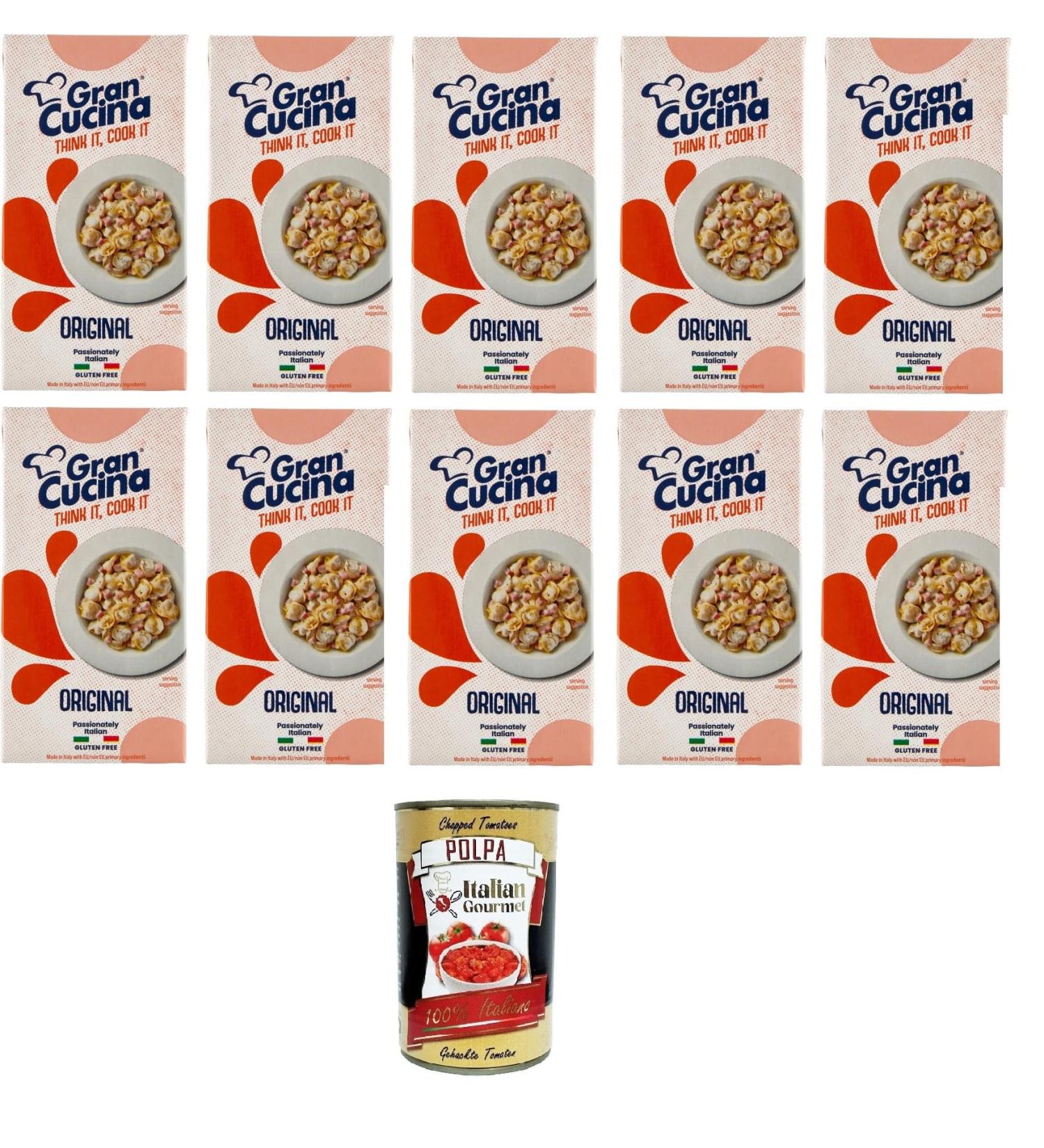  Italian Gourmet E.R. Set of 10 creams Gran Cucina per Cucinare plant-based cream cooking sauce without palm oil gluten-free 500 g + Italian box Gourmet Polpa di Pomodoro 400 g - Buy Online on GoSupps.com