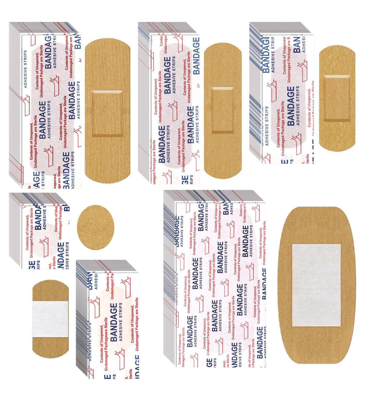 Assorted Flexible Fabric Adhesive Bandages Variety Pack - 300 Pieces - Buy Online on GoSupps.com