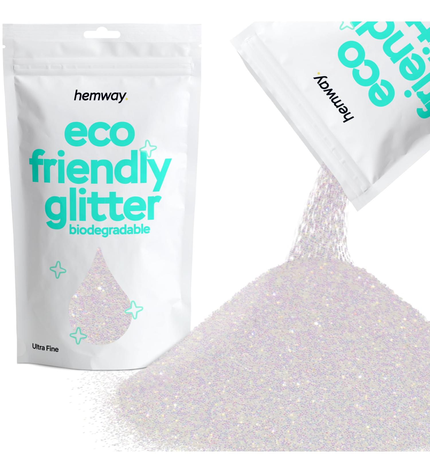 Hemway Biodegradable Eco Body Glitter | Cosmetic Safe | 100g Fine Grade | Mother of Pearl - Eco-Friendly Beauty - Buy Online on GoSupps.com