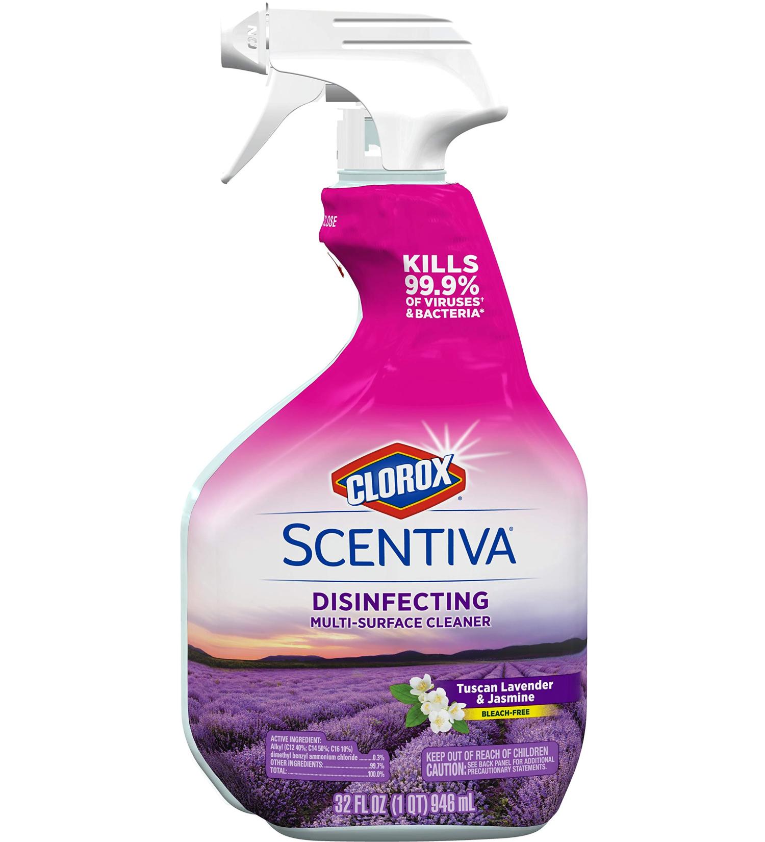 Clorox Scentiva Multi Surface Cleaner Spray Bottle 32oz Tuscan Lavender & Jasmine - Pack of 6 - Buy Online on GoSupps.com