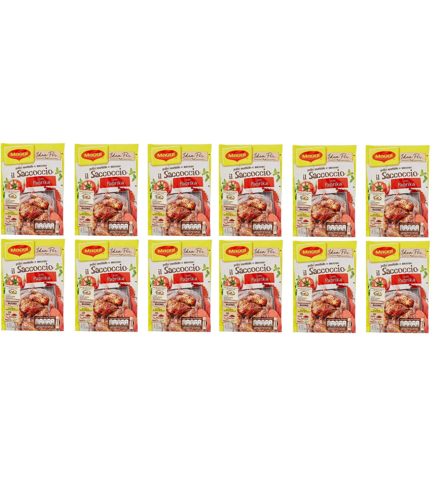 Buitoni Maggi il Saccoccio con paprika spices and aromatic spice powder for fried chicken 34 g tender and juicy chicken spice powder