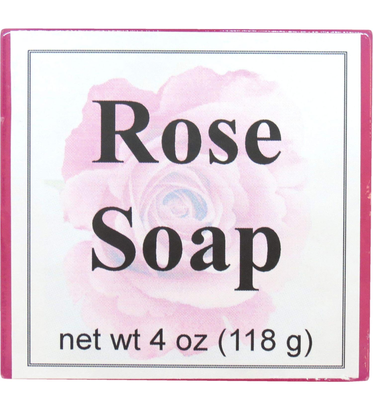 Rose Glycerin Soap by Eclectic Lady - 4 oz Natural Moisturizing Bar - Perfect for All Skin Types - International Shipping Available - Buy Online on GoSupps.com