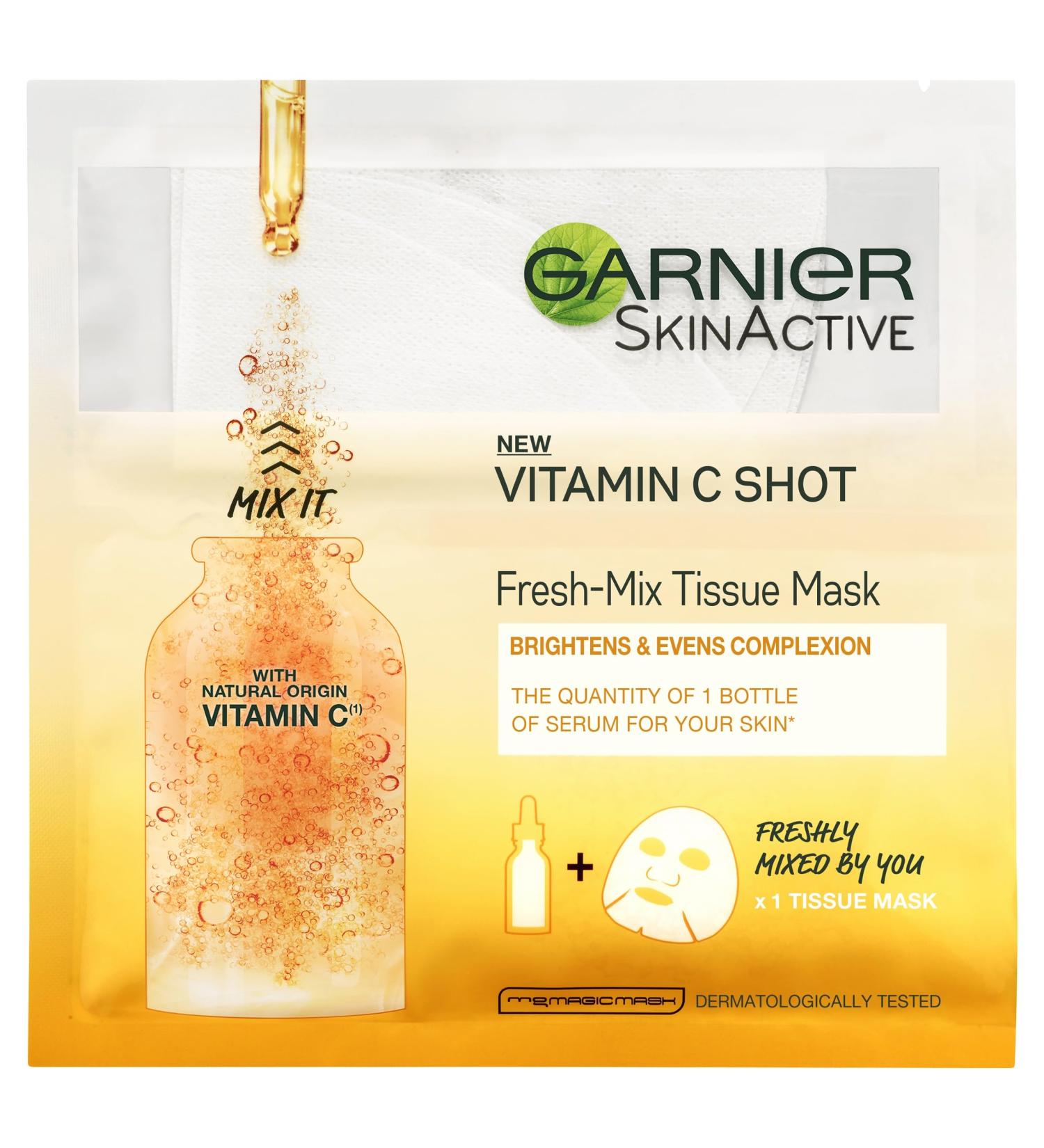 Garnier Fresh-Mix Vitamin C Brightening Tissue Face Sheet Mask 33g - Buy Online on GoSupps.com