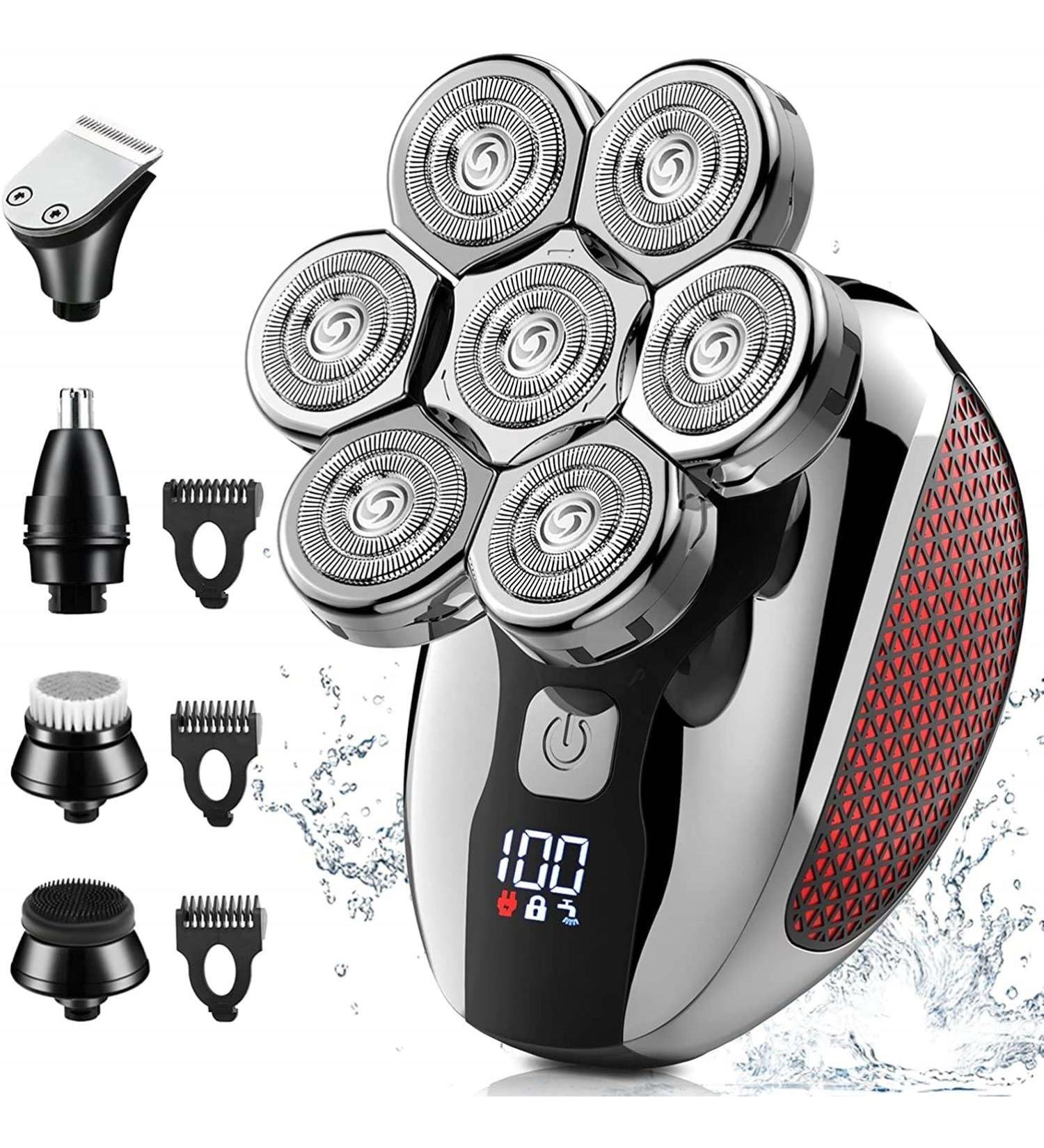 Detachable Head Shaver for Bald Men - 7D Waterproof Electric Razor & 6 in 1 Grooming Kit - Buy Online on GoSupps.com