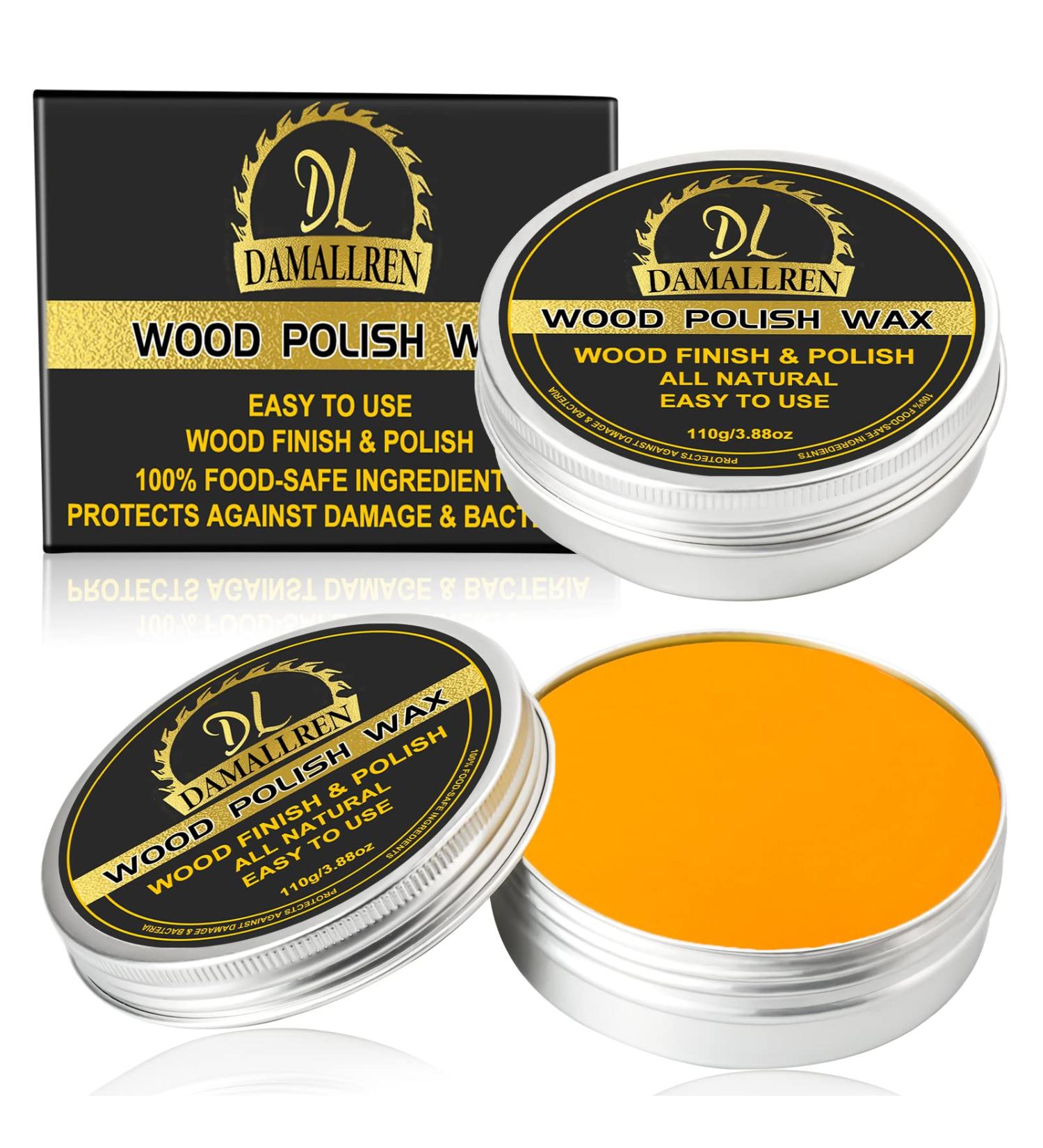 Beeswax Furniture Polish 2 Pack - Wood Seasoning & Waterproof, Food Safe & Repair - Includes Towel - Yellow - Buy Online on GoSupps.com
