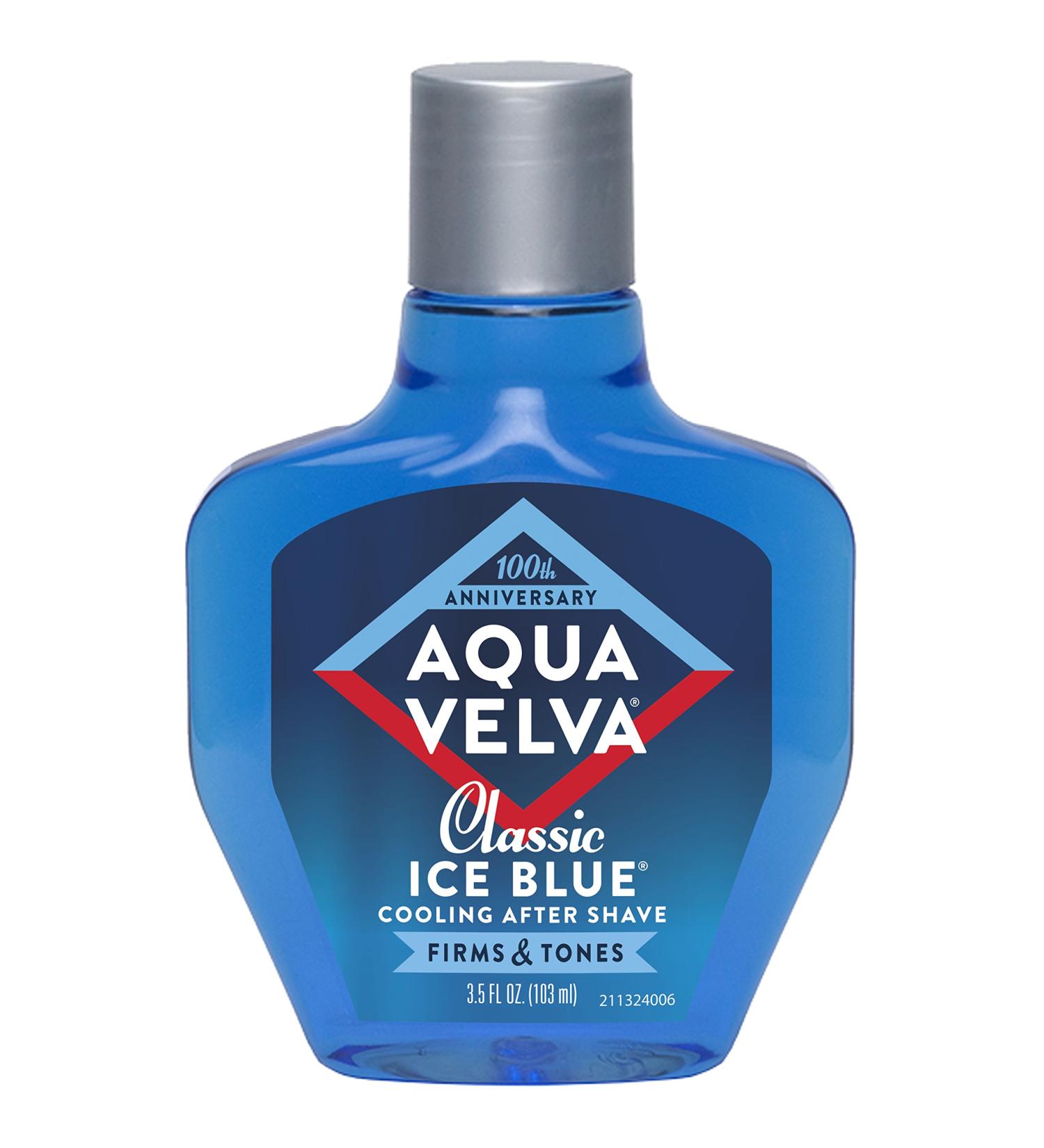 Aqua Velva After Shave Classic Ice Blue - Soothing, Cooling, Refreshing 3.5 oz - Buy Online on GoSupps.com