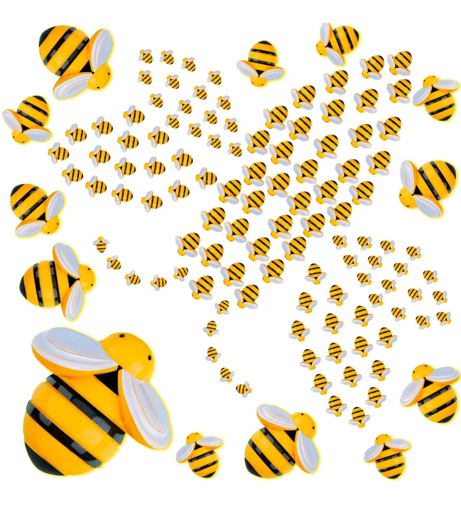 100 Pcs Tiny Resin Bee Ornaments 0.98, 0.74, 0.55 for Crafts & Decor - Flatback Bee Charms & Embellishments - Bumblebees for Wreath, Party & Home Decoration - Buy Online on GoSupps.com