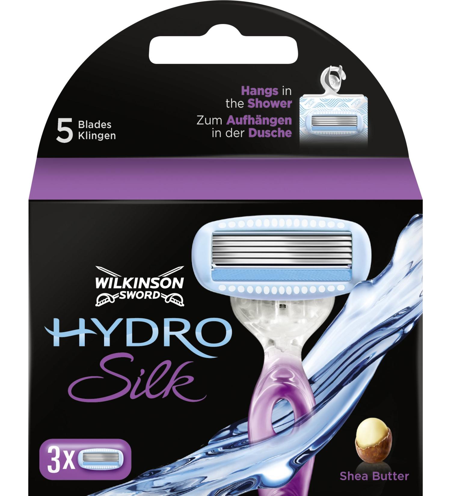 Wilkinson Sword Hydro Silk Razor Blades for Women Razors 3 Pcs