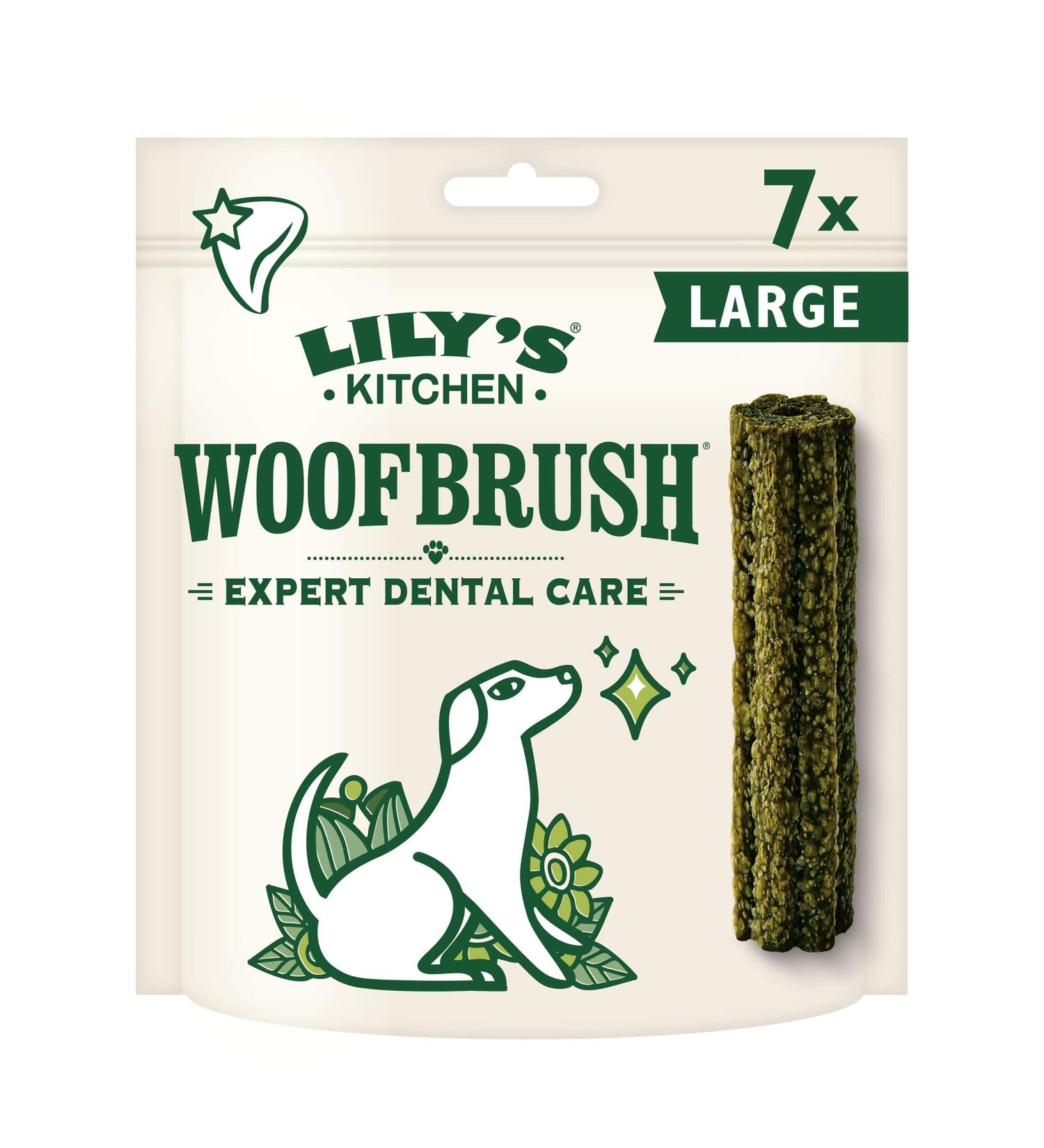 Lily's Kitchen Woofbrush Dental Chew - Natural Dental Sticks for Large Dogs (4 Packs of 7 Chews) Dental Care 329 g (Pack of 4) - Buy Online on GoSupps.com