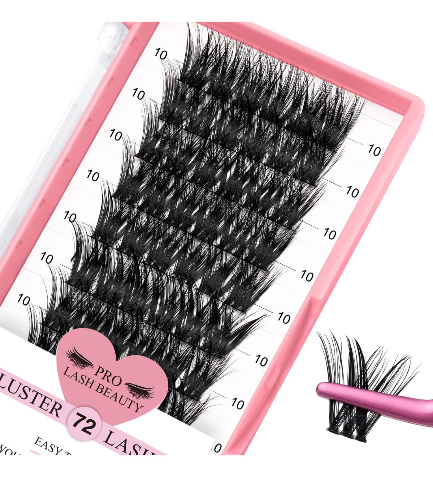 72 Pcs DIY Eyelash Extension Individual Lashes D-10mm Thin Band - Adore D-10mm - Buy Online on GoSupps.com