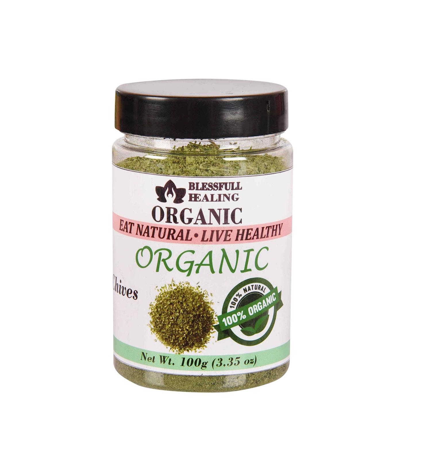 Blessfull Healing Organic Chives 100 Gram Airtight Container (Packing May Vary) 100 Gram 3.35 oz - Buy Online on GoSupps.com