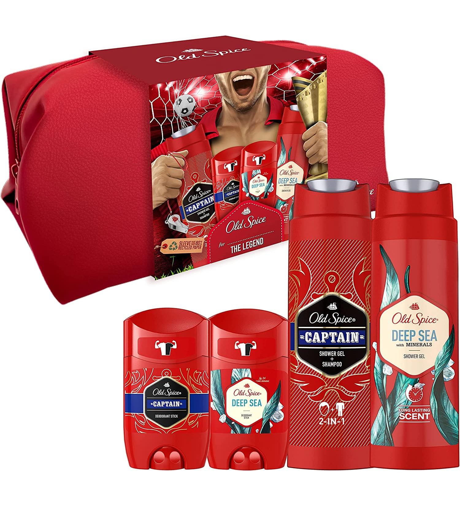 Old Spice Footballer Gift Bag - Men's Deodorant Stick and Shower Gel Set for Him | Christmas Giftset for Dad and Teenage Boys with Free Wash Bag - Buy Online on GoSupps.com