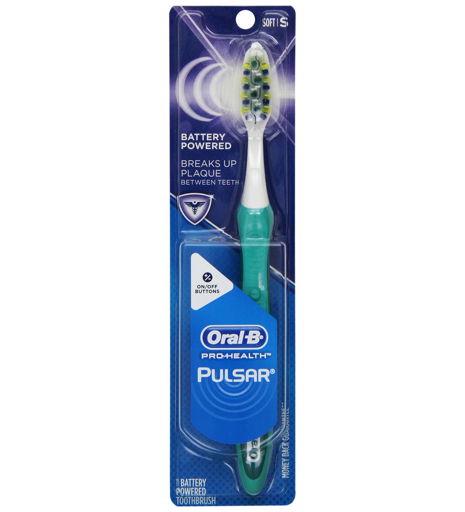 Oral-B Pro-Health Pulsar Battery Powered Toothbrush - Soft Bristles Vibrant Colors 1 Count | International Shipping Available - Buy Online on GoSupps.com