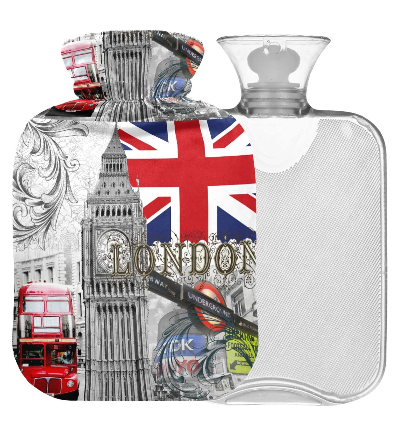 Buy Naanle London Big Ben 1L Transparent Hot Water Bottle | Hand Warmers & Pain Relief | Heat & Cold Therapy - Buy Online on GoSupps.com