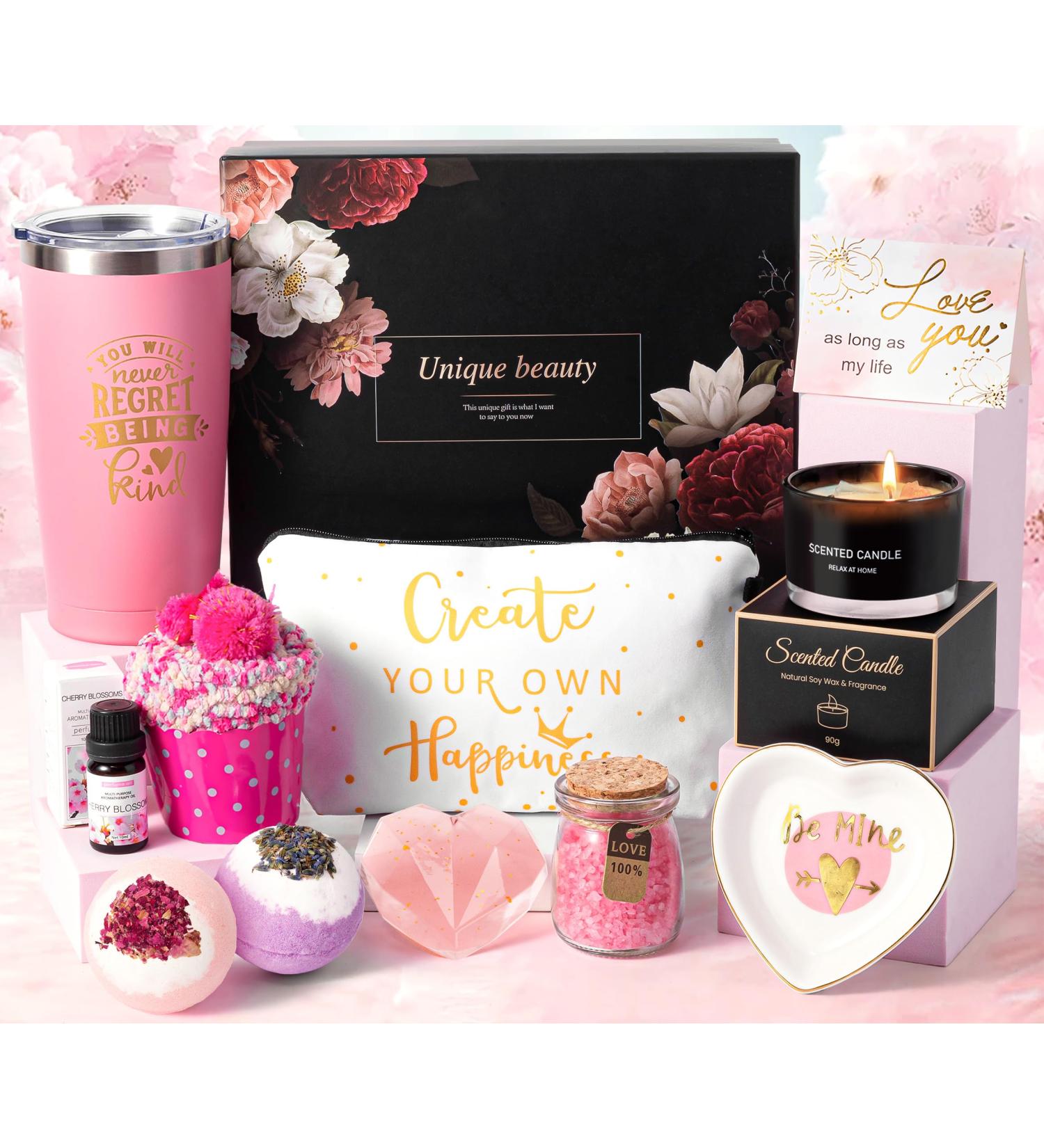 Tacobear Spa Gift Set for Women - 11-Piece Relaxation Kit with Candle & Thermo Mug | Perfect Birthday & Christmas Gift for Girlfriend Mom & Sister - Buy Online on GoSupps.com