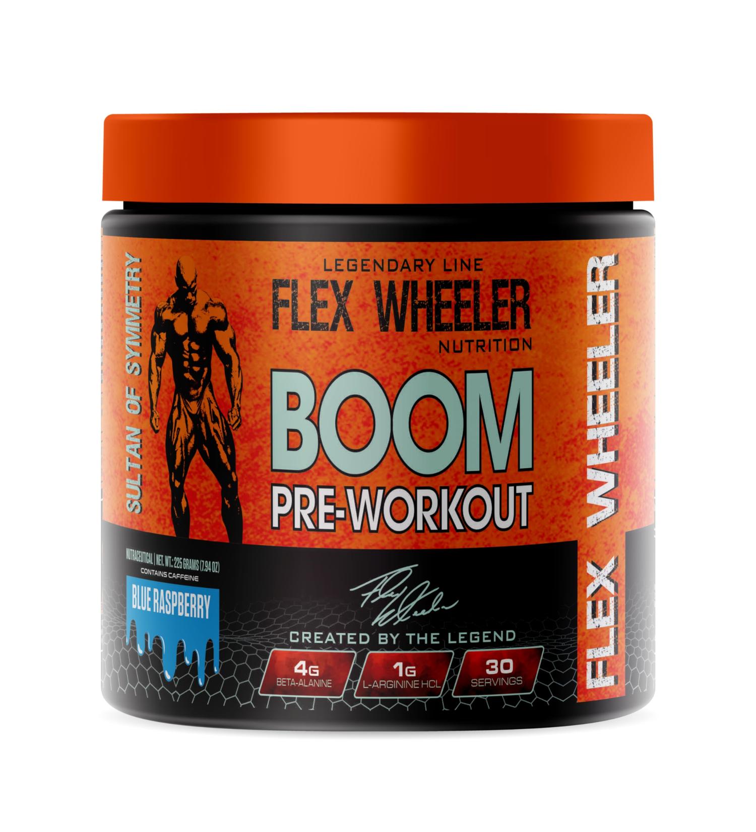 Boom Pre Workout | 225g (30 Serving Blue Raspberry) Blue Raspberry 7.94 Ounce (Pack of 1) - Buy Online on GoSupps.com