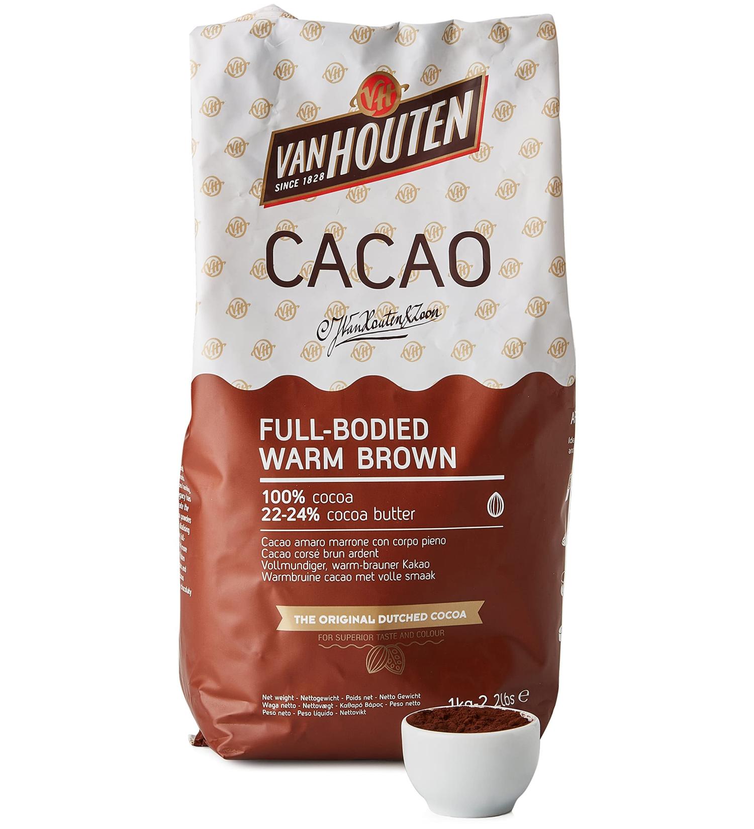 Van Houten Full Bodied Warm Brown Cocoa Powder - Buy Online on GoSupps.com