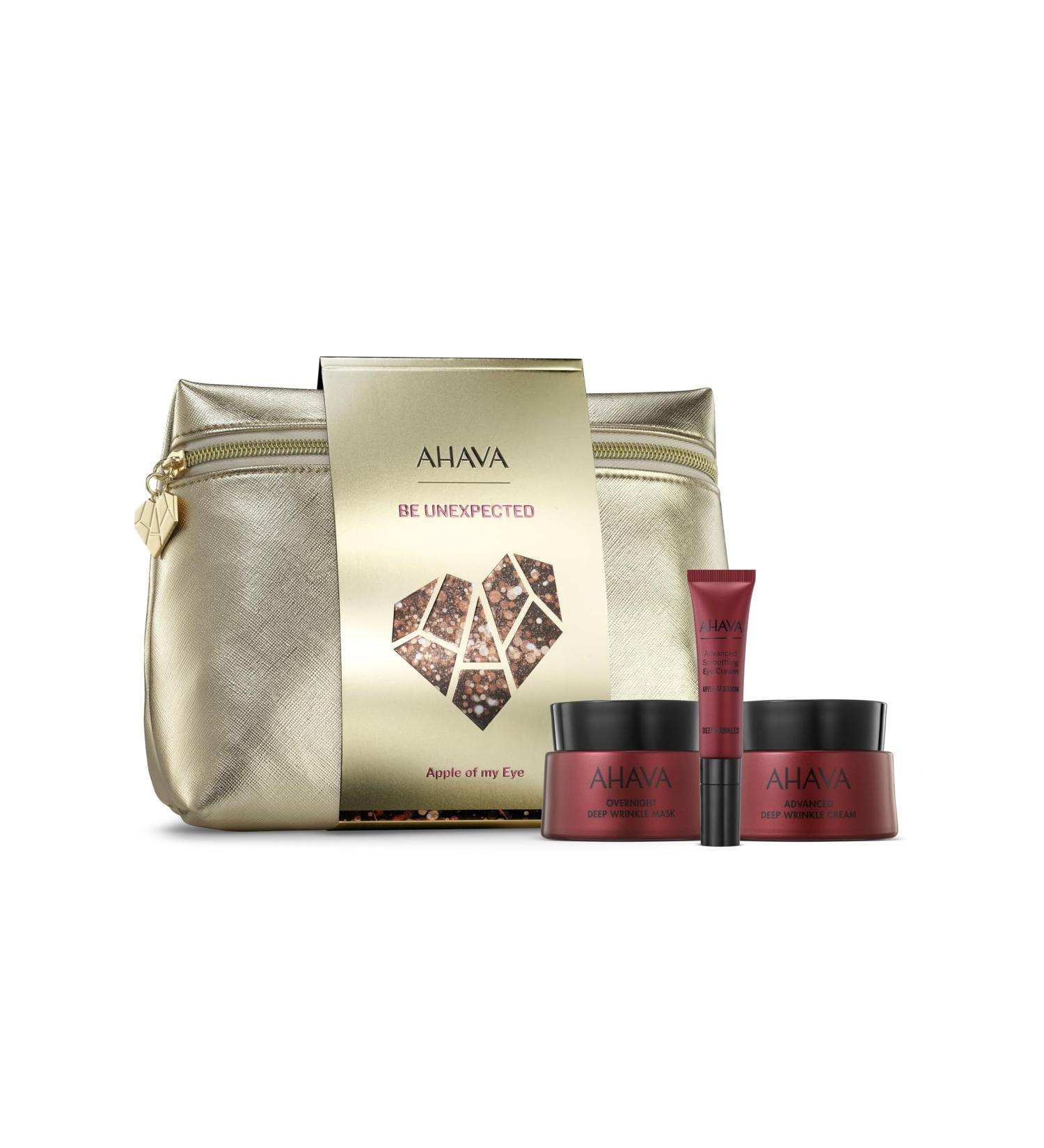 AHAVA Apple of My Eye Gift Set - Advanced Deep Wrinkle Cream Overnight Mask & Smoothing Eye Cream | International Shipping - Buy Online on GoSupps.com