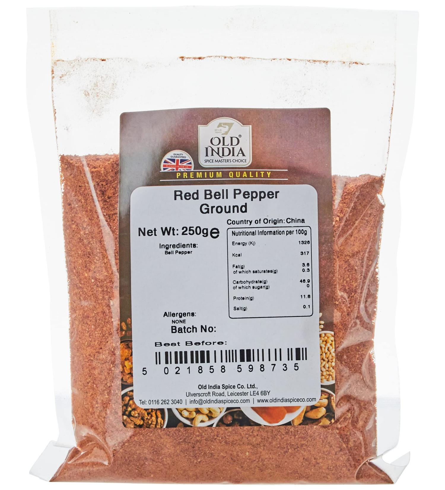 Old India Red Bell Pepper Ground 250g - Buy Online on GoSupps.com