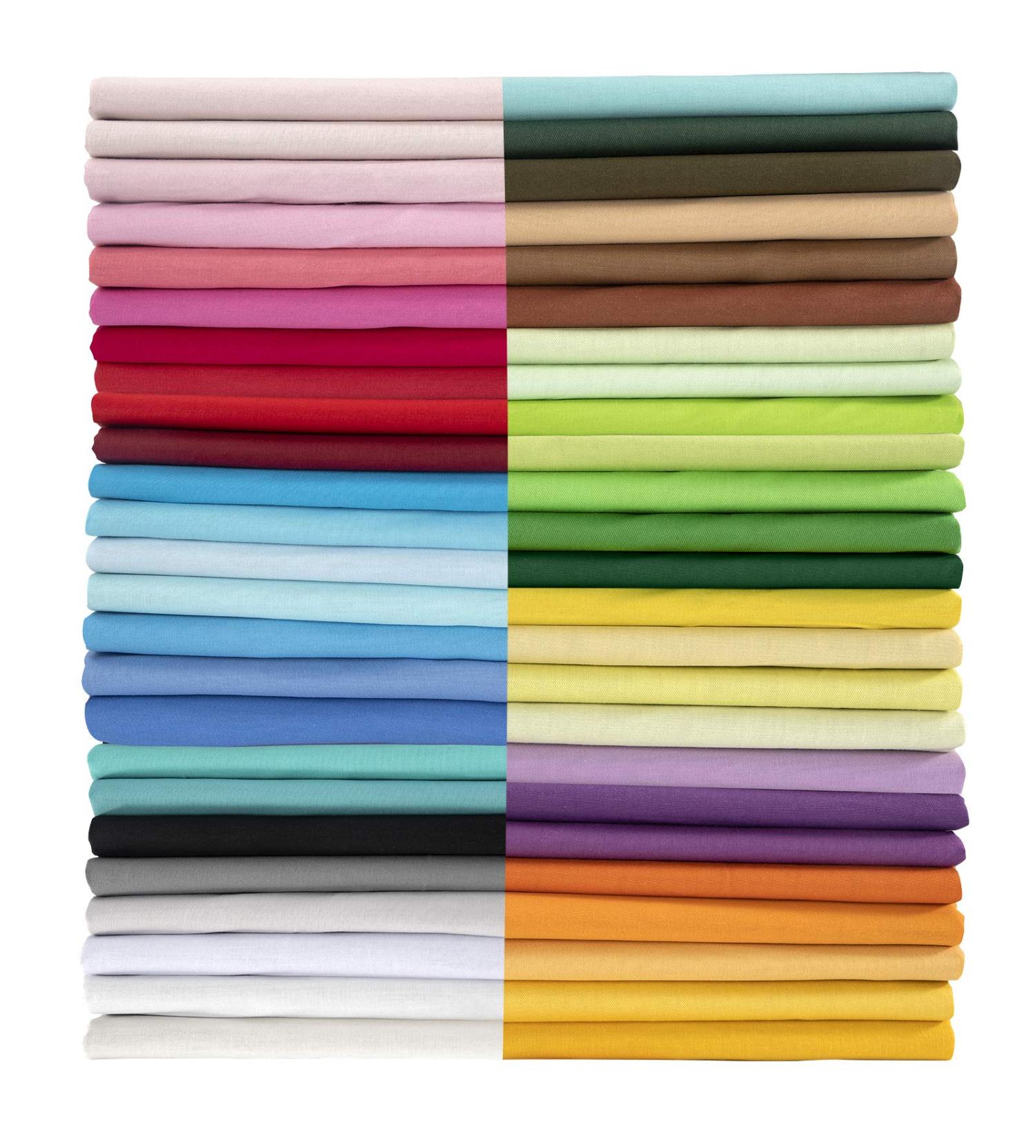 Aubliss 50pcs 9.84" x 9.84" (25cm x 25cm) Cotton Fabric Bundle PreCut Squares Fat Quarter for Patchwork Sewing DIY Craft Quilting Fabric (Bright Solid Colors) 50pcs-solid - Buy Online on GoSupps.com