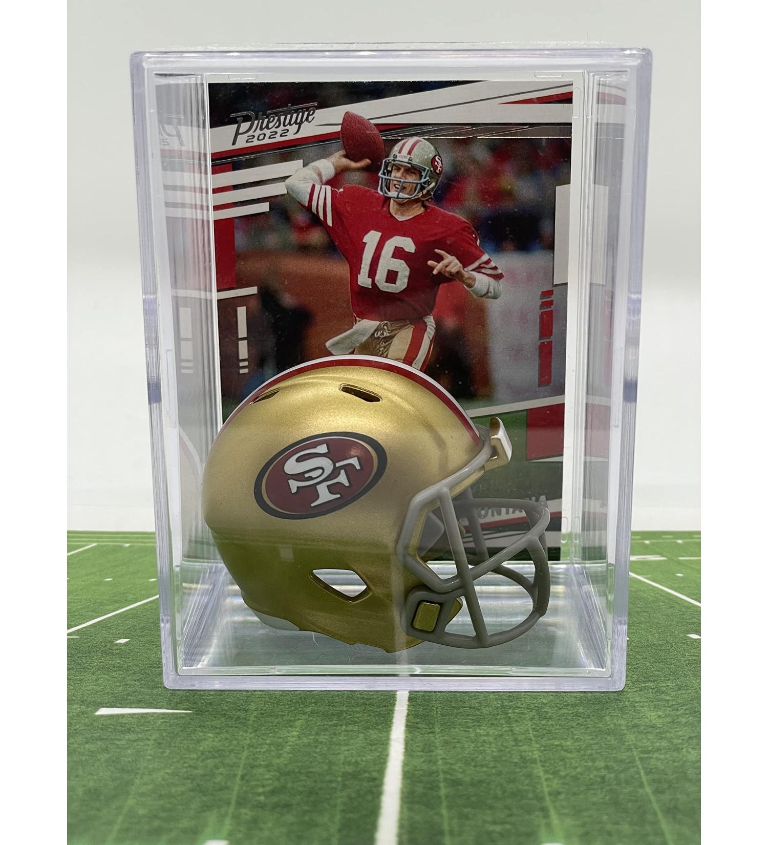 San Francisco 49ers NFL Helmet Shadowbox w/Joe Montana card