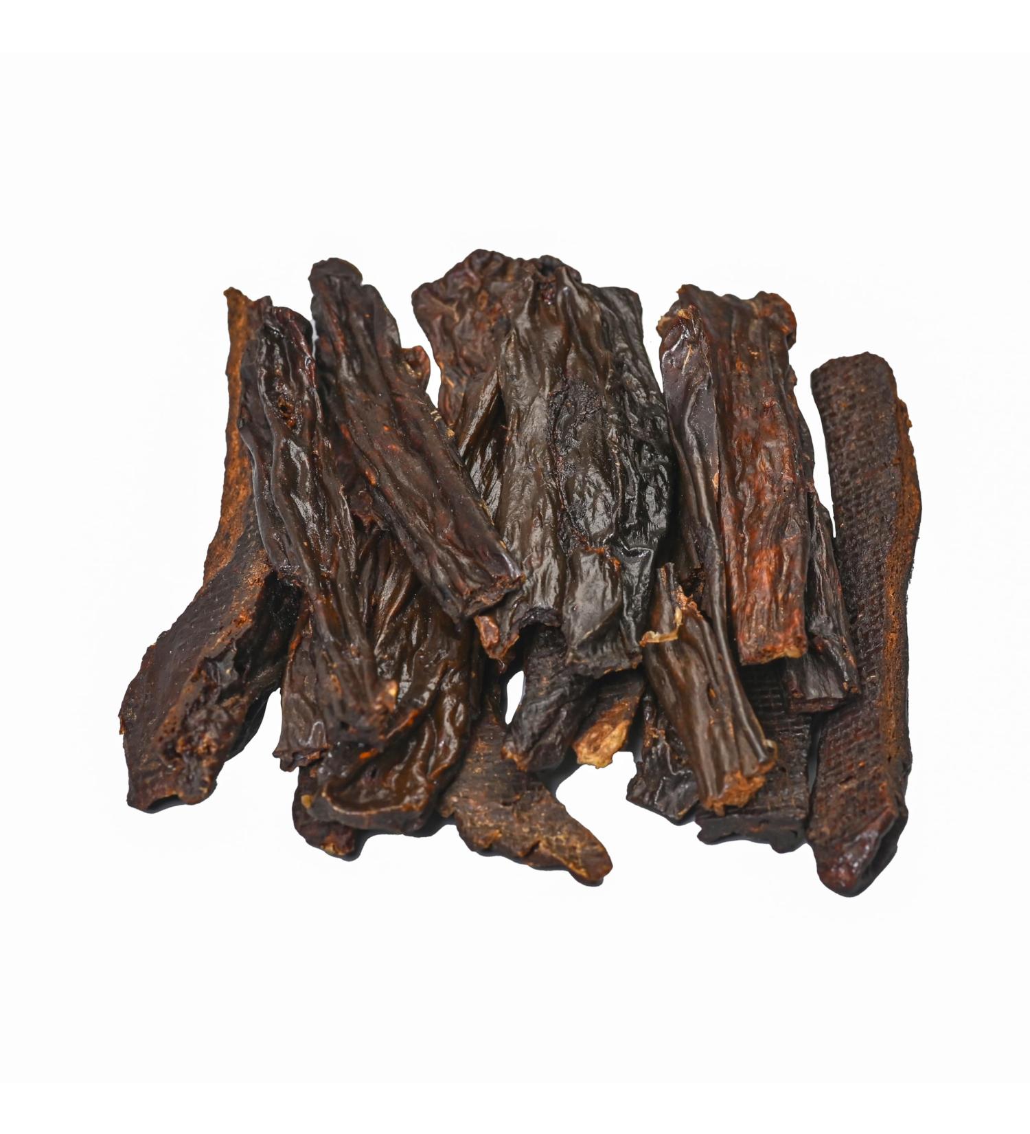 Buffalo Liver Jerky - 300 Grams - 100% All-Natural Single Ingredient Grass-Fed Free-Range Premium Buffalo Dog Treats - Air Dried Healthy Dog Chews - Buy Online on GoSupps.com