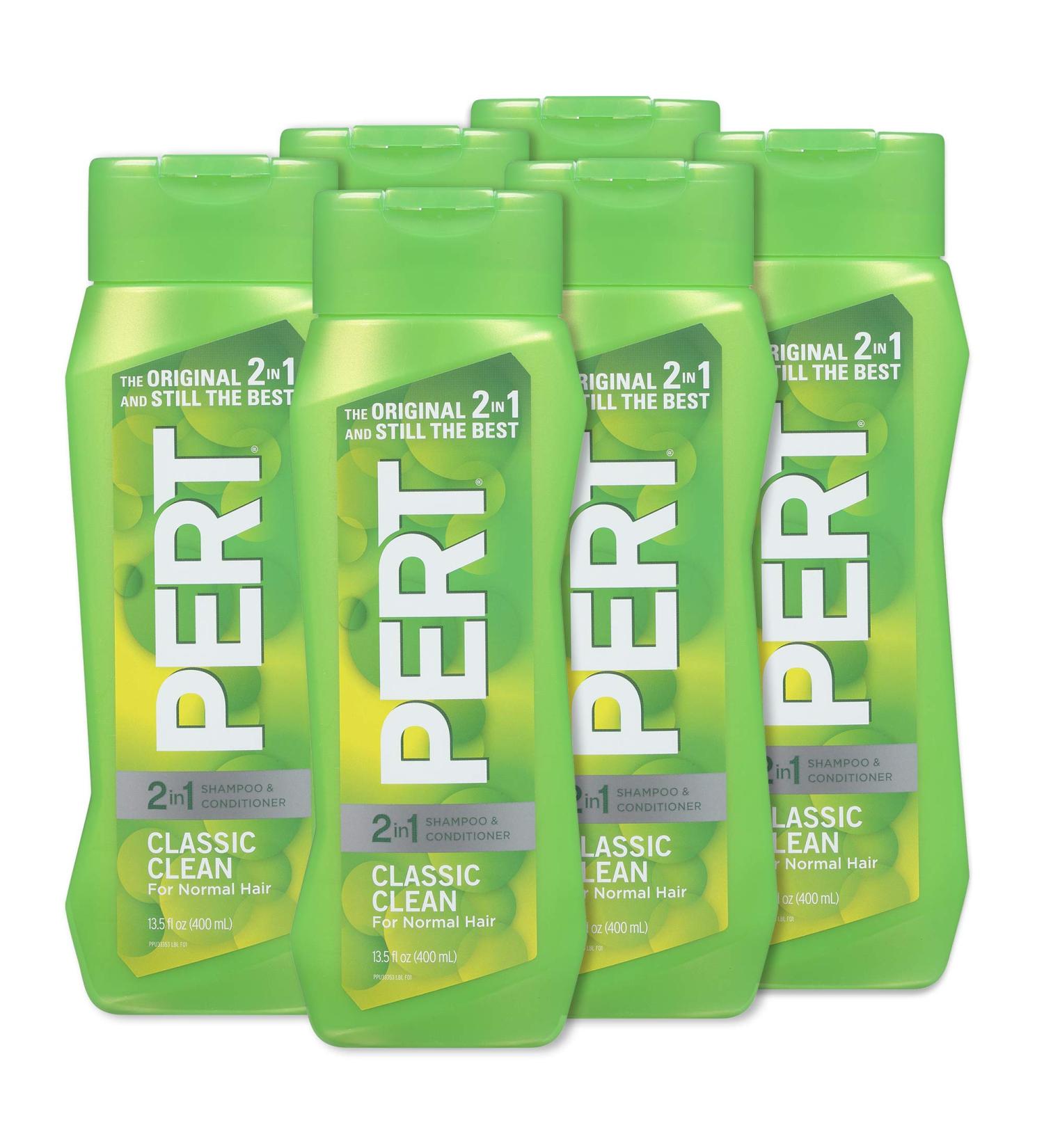 Pert 2-in-1 Classic Clean Shampoo and Conditioner 13.5oz (6 Pack) - Hydrating Hair Care Bundle - Buy Online on GoSupps.com