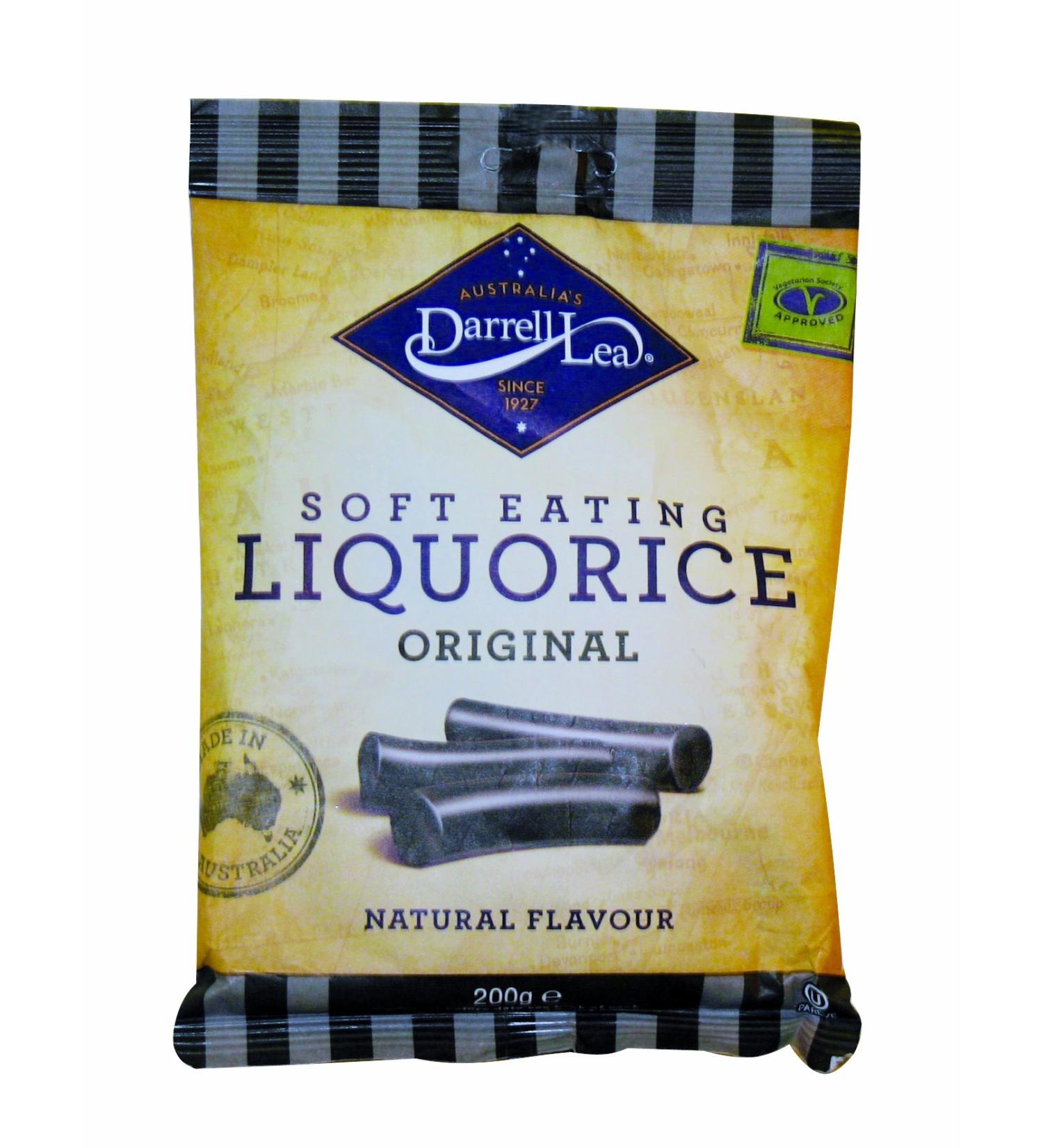  Darrell Lea Darrell Lea Soft Eating Licorice Preservative-Free Licorice Candy Original Flavor Pack of 8 200g - Buy Online on GoSupps.com