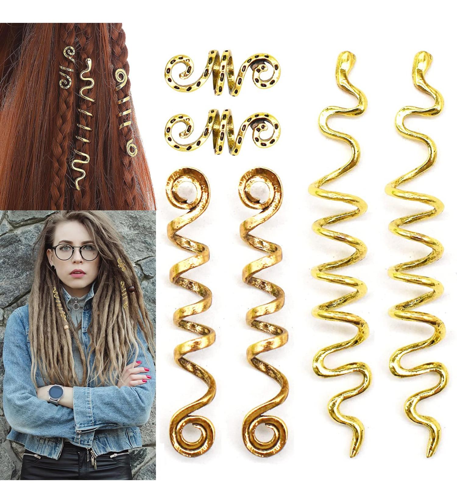 Buy Bantre 6-Piece Spiral Hair Needles & Clips - Gold Metal Braids 3 Sizes - International Shipping Available - Buy Online on GoSupps.com