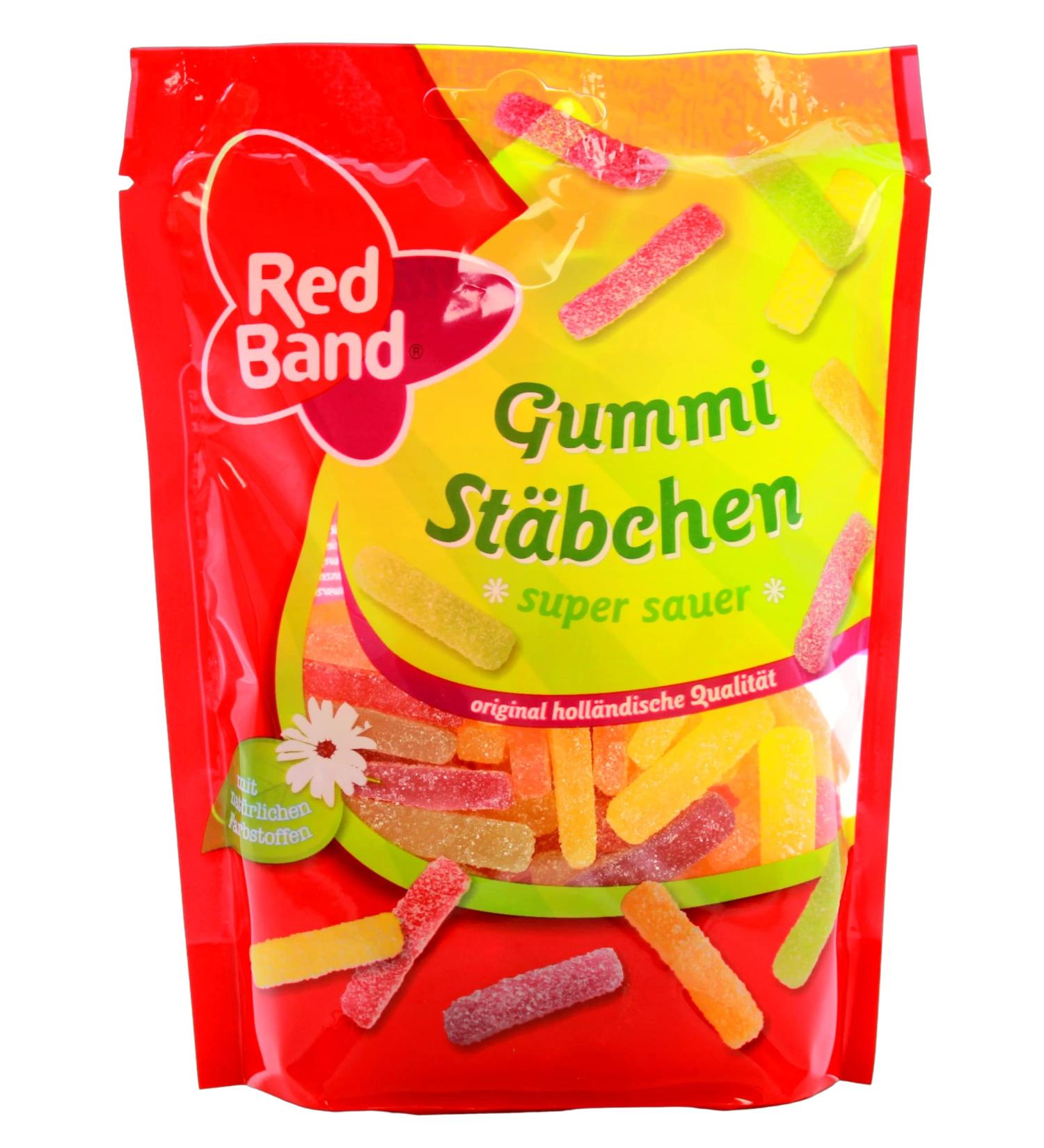  Red Band Red Band Super Sauer Rubber Sticks 11 x 200g Stand Up Bag Super Sauer Fruit Eraser Acid Sheath Cute Core Dutch Quality - Buy Online on GoSupps.com