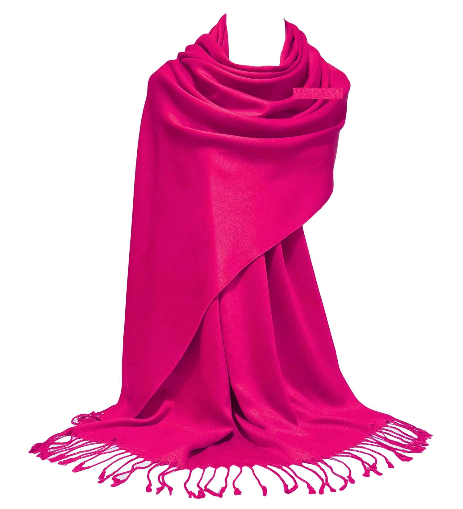 GFM Smooth Shiny Surface Pashmina Style Scarf (L9) - Hot Pink - Buy Online on GoSupps.com