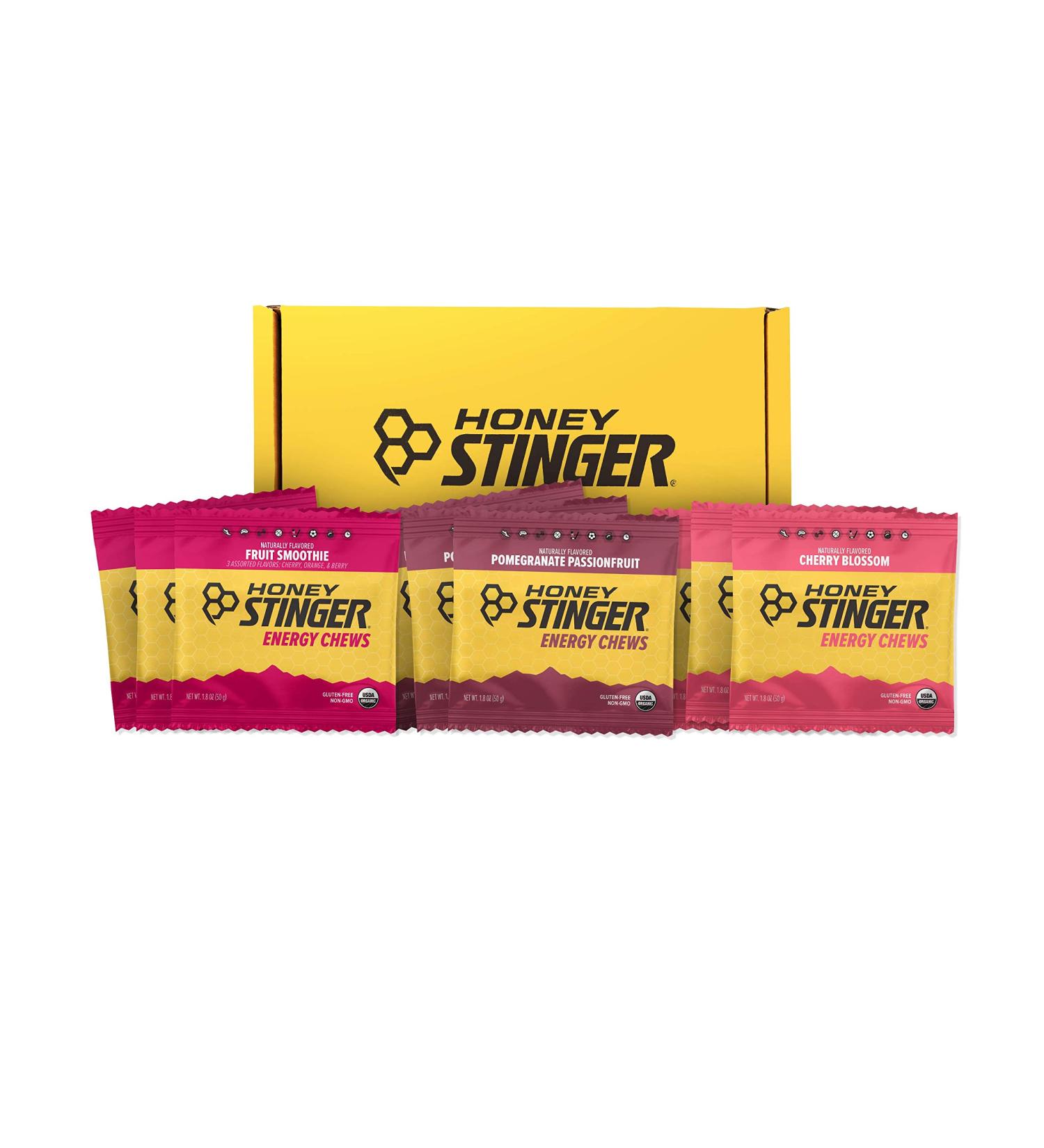 Honey Stinger Organic Energy Chew Variety Pack - Fruit Smoothie, Pomegranate Passionfruit, Cherry Blossom - Gluten-Free, Caffeine-Free - Sports Nutrition for All Exercises - 1.8 oz (Pack of 9) - Buy Online on GoSupps.com