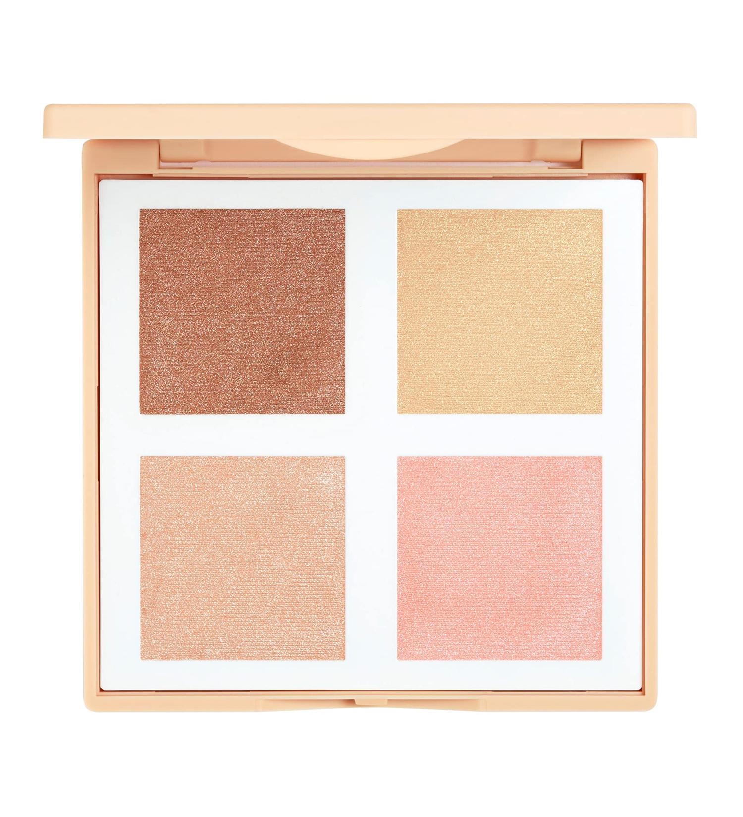 3ina Vegan Glow Face Palette - Cruelty-Free Highlighter - 4 Color Tones for Face & Eyes - Glossy Powder 10ml - Buy Online on GoSupps.com