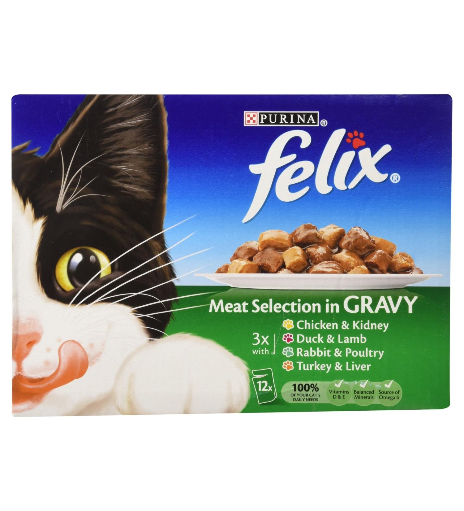 Felix Selection of meat in sauce 12 x 100g - Buy Online on GoSupps.com