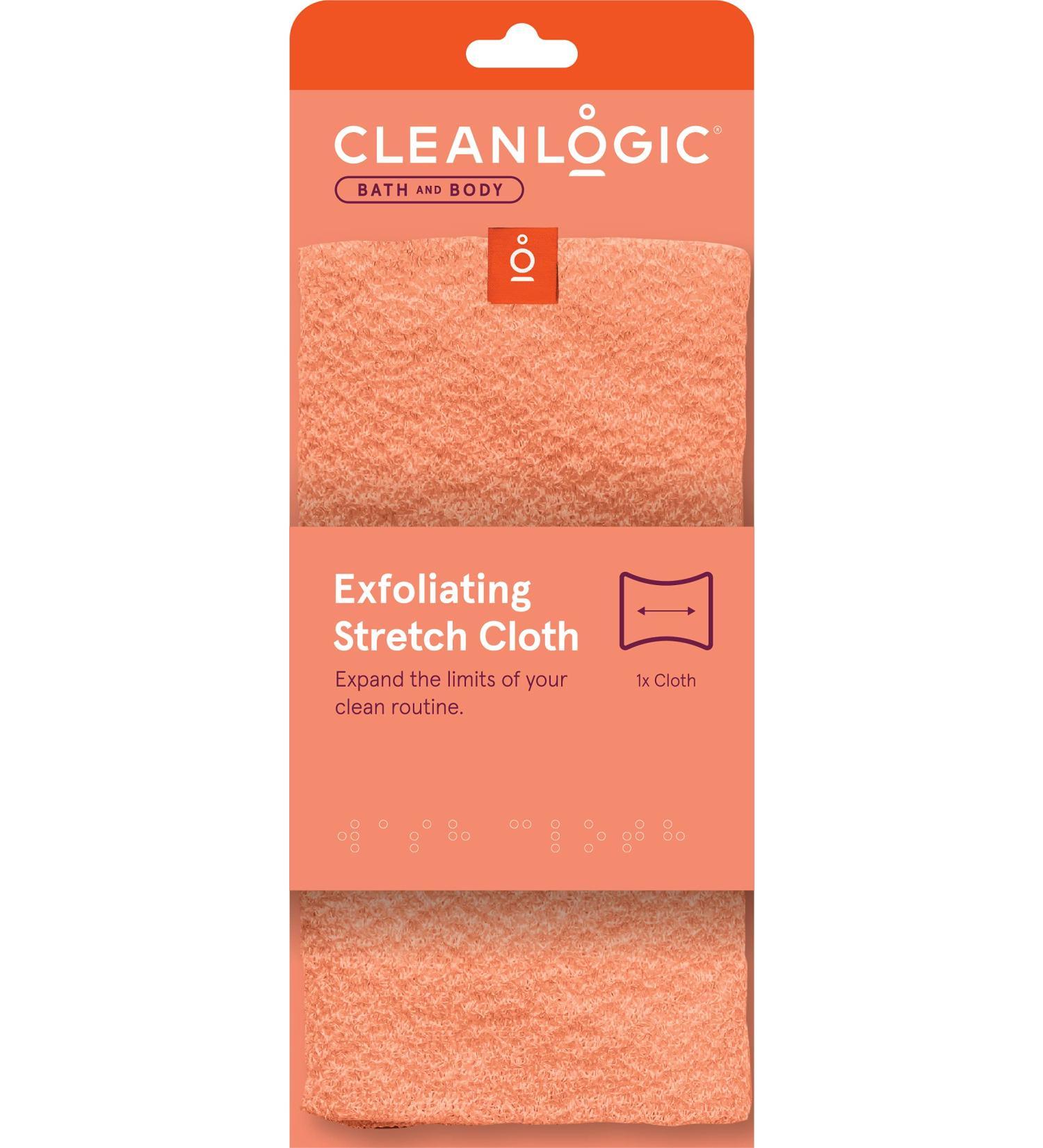 Cleanlogic Bath and Body Exfoliating Stretch Cloth - Pack of 6 (Assorted Colors) - Buy Online on GoSupps.com