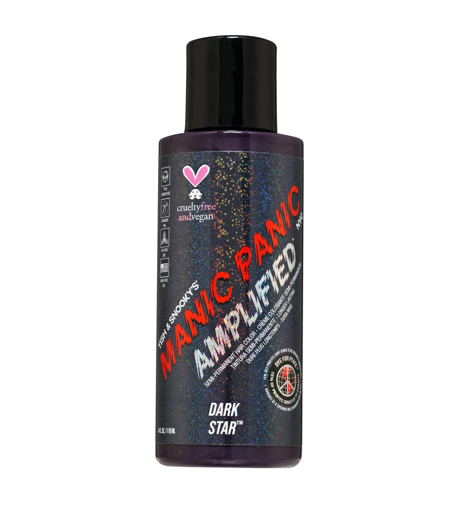 MANIC PANIC Dark Star Hair Color Amplified - Intense Black Shade for Vibrant Hair | Shop Internationally - Buy Online on GoSupps.com