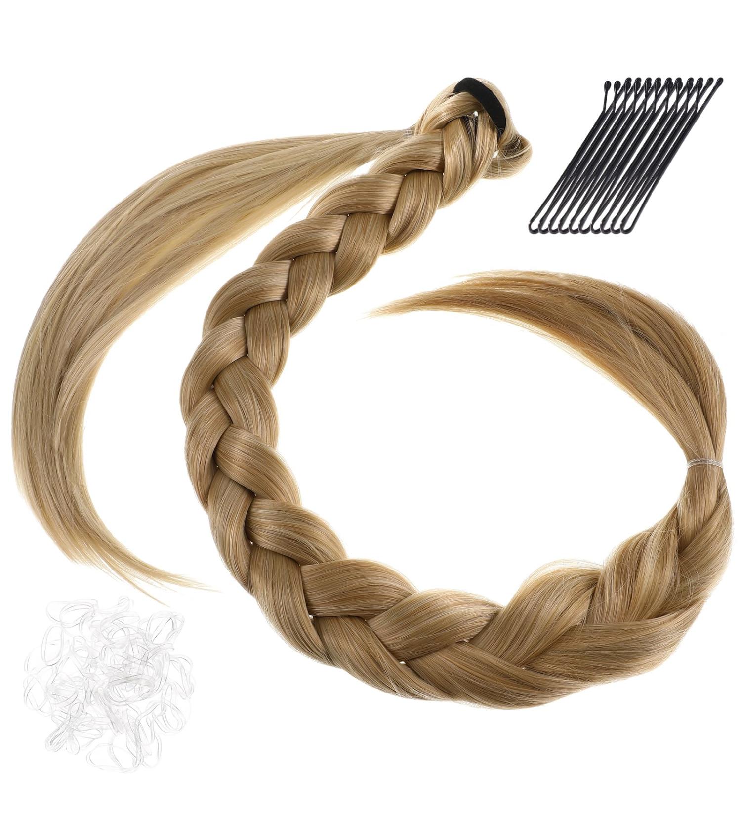 Ipetboom 1set Ponytail Braided Wig Fake Hair Plait Hair Extensions Shoelace Charms Clip in Braided Hair Extension Face Stencils Braided Hair Ties Lengthen Headband High Temperature Wire - Buy Online on GoSupps.com