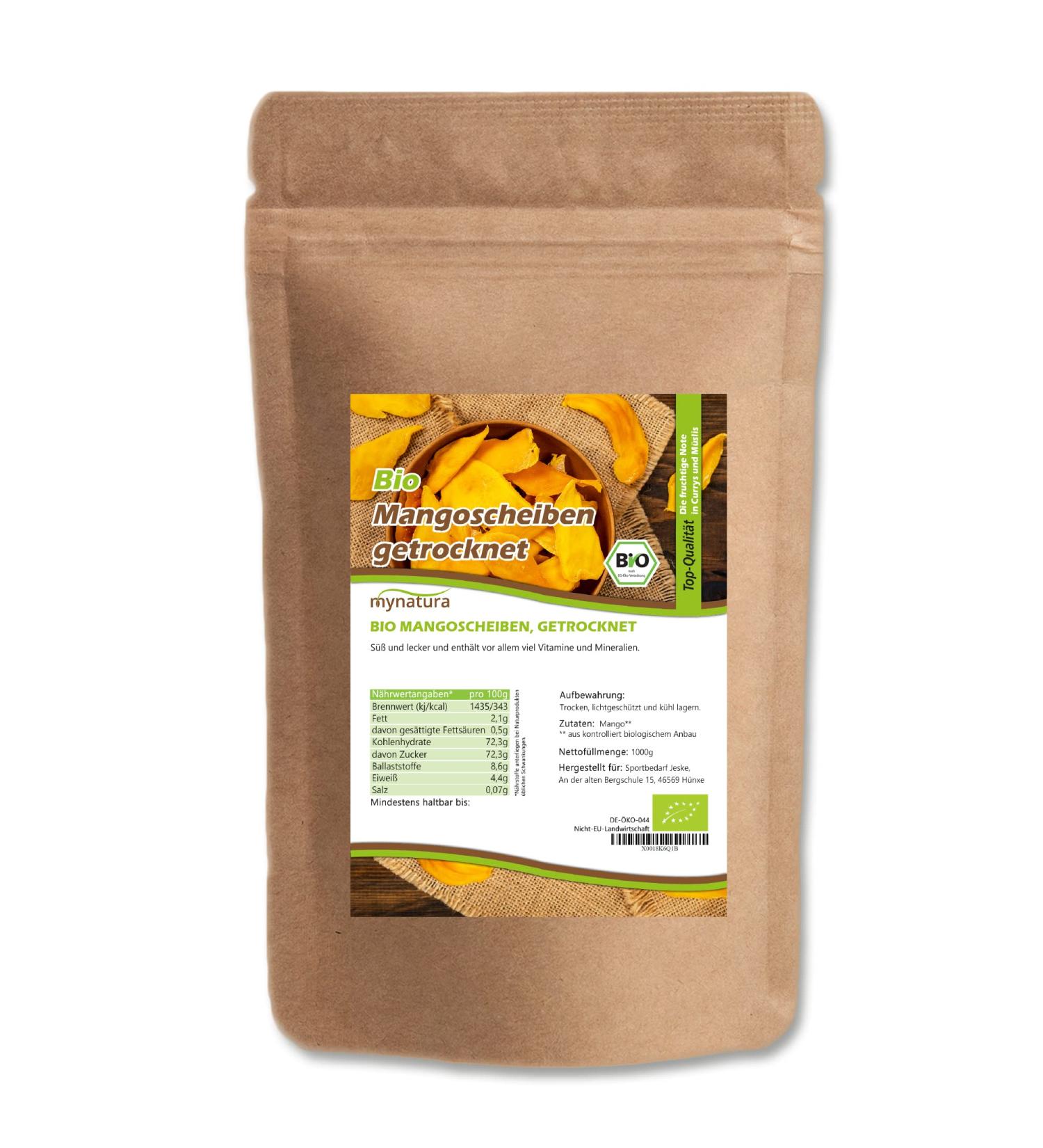 Mynatura Organic mango slices dried fruit slices fruits mango fruit vitamins and minerals 2 x 1000 g - Buy Online on GoSupps.com