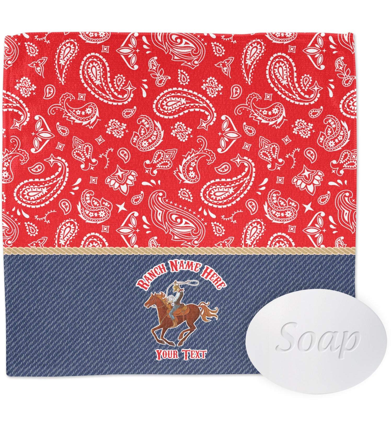 YouCustomizeIt Personalized Western Ranch Washcloth