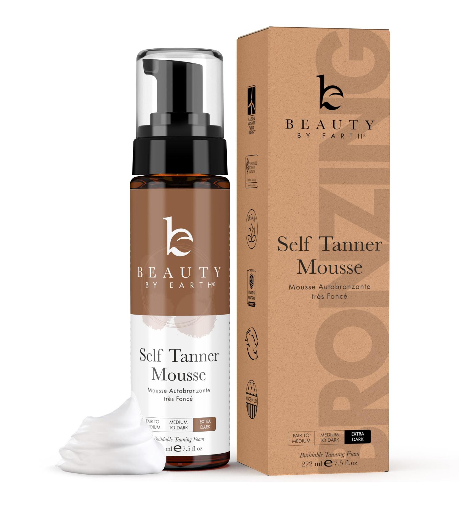 Self Tanner Mousse - Ultra Dark 7.5 Fl Oz | USA Made Natural & Organic Ingredients | Best Self Tanning Foam for a Radiant Fake Tan - Buy Online on GoSupps.com