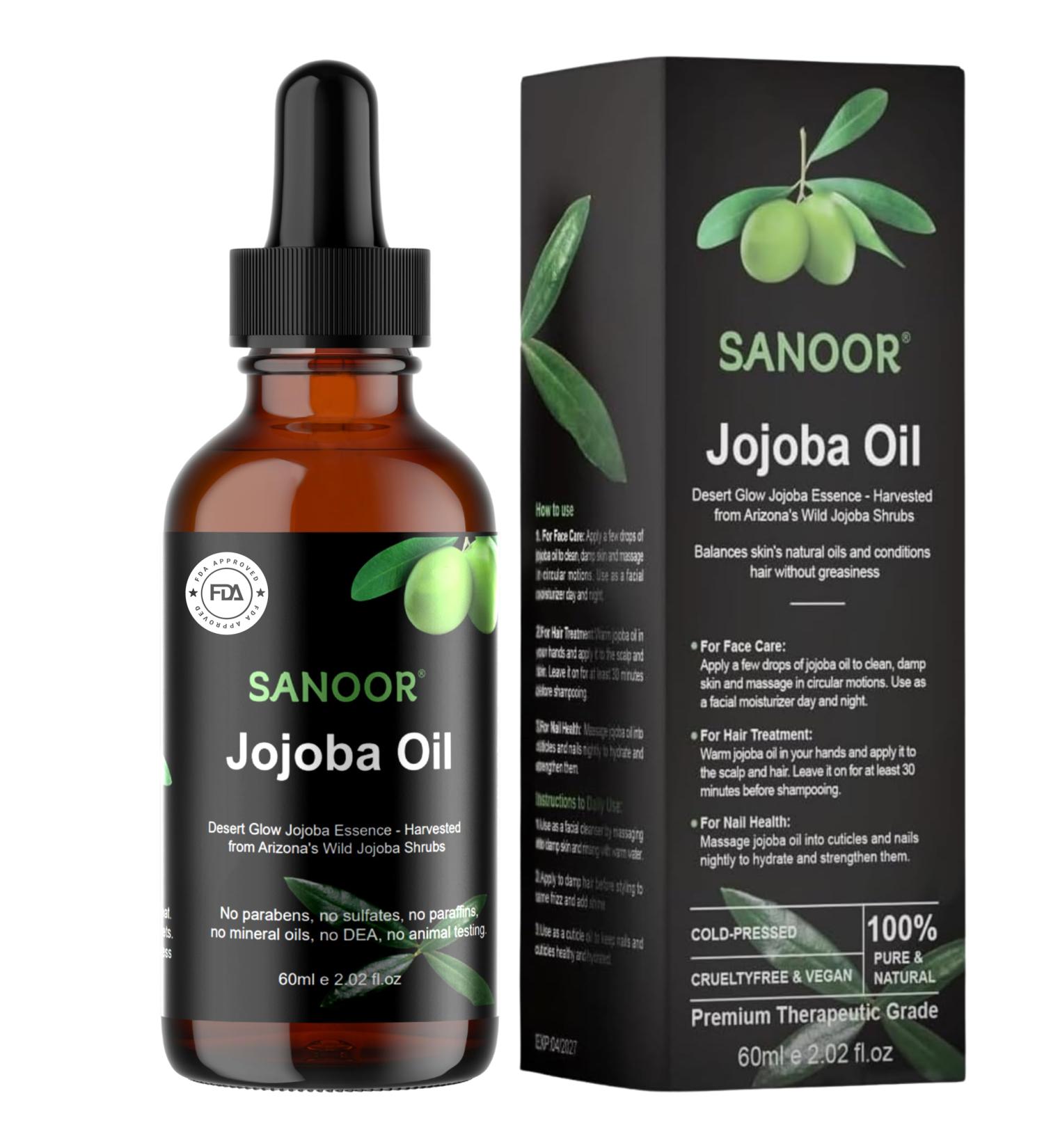 Desert Organic Jojoba Oil | 100% Pure (2.02oz) | Cold-Pressed Moisturizer for Skin & Hair Care | Nutrient-Rich Pure Hair Butter | Hydrating Oil for Face Body and Scalp | 60ml Desert Jojoba Oil - Buy Online on GoSupps.com