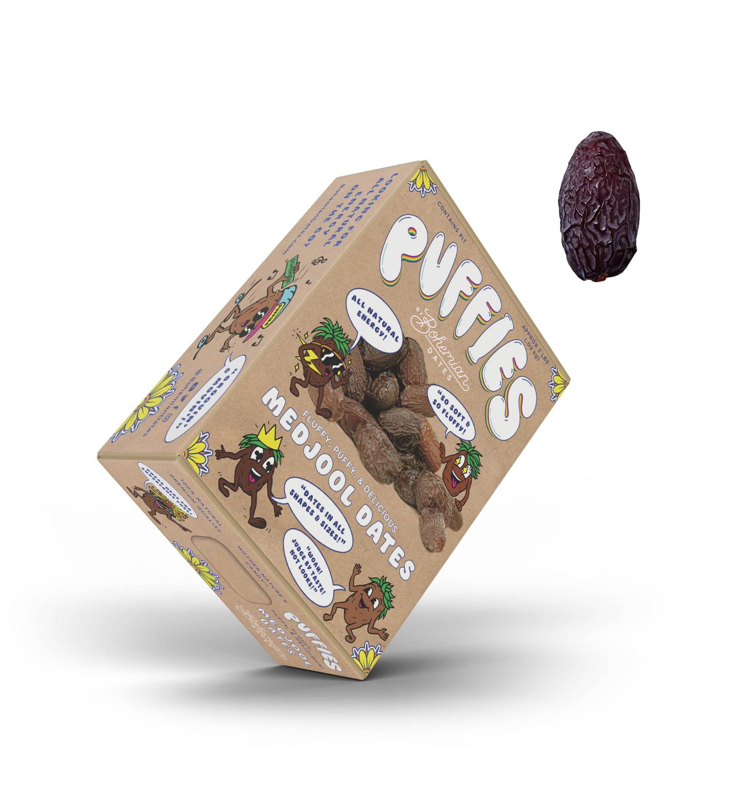 Puffies by Bohemian Dates | Whole Medjool Dates | Soft & Chewy Caramel Flavor | 2 lbs - Buy Online on GoSupps.com