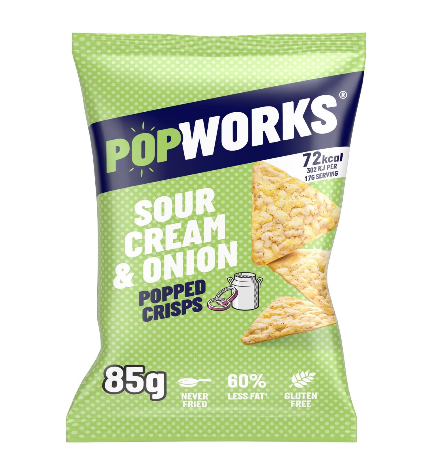 Popworks Sour Cream & Onion BBQ nHFSS 85g - Buy Online on GoSupps.com