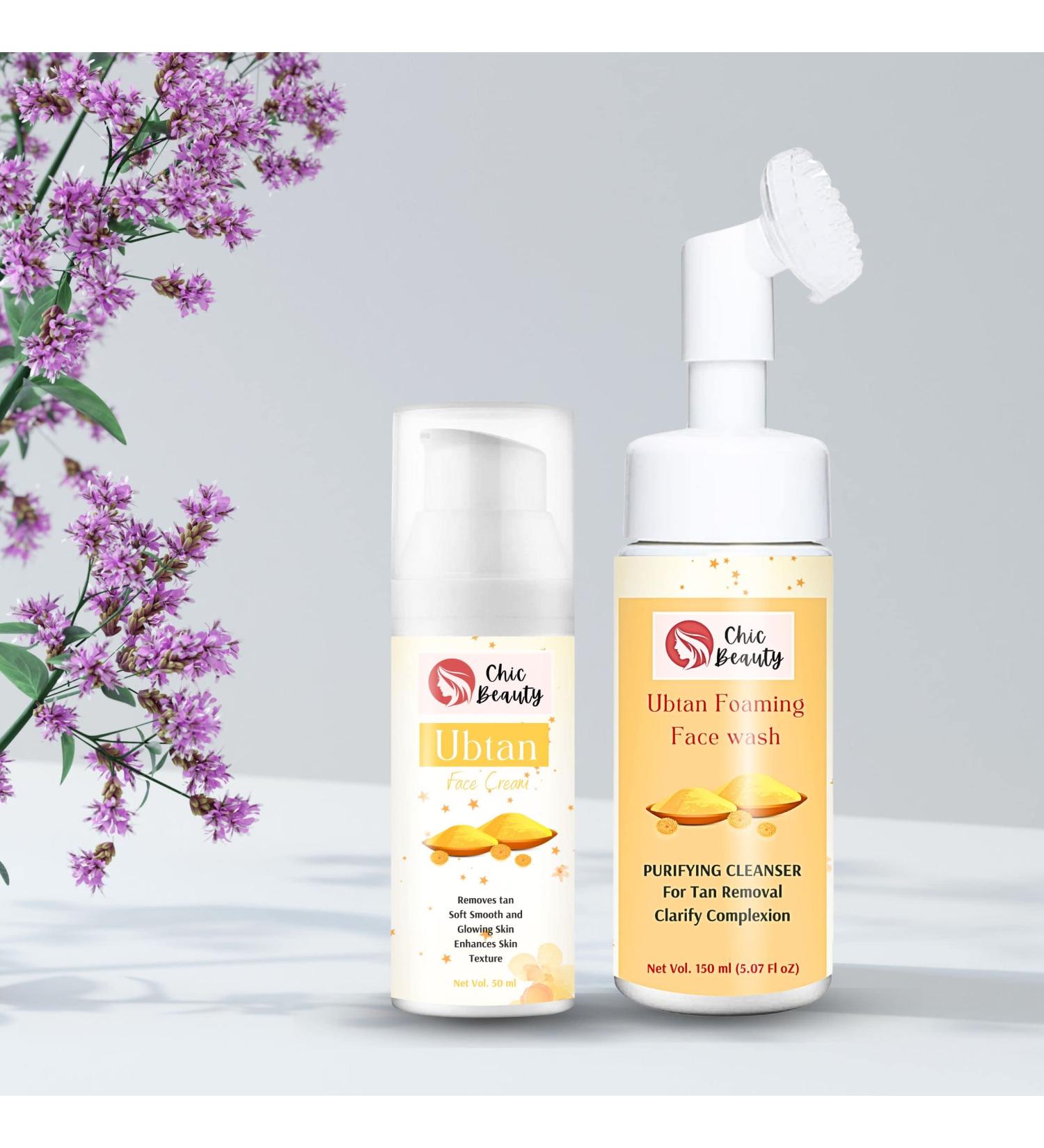 Ubtan Kit for Skin Inflammation Relief | Ubtan Face Cream & Foaming Face Wash - Shop Internationally - Buy Online on GoSupps.com