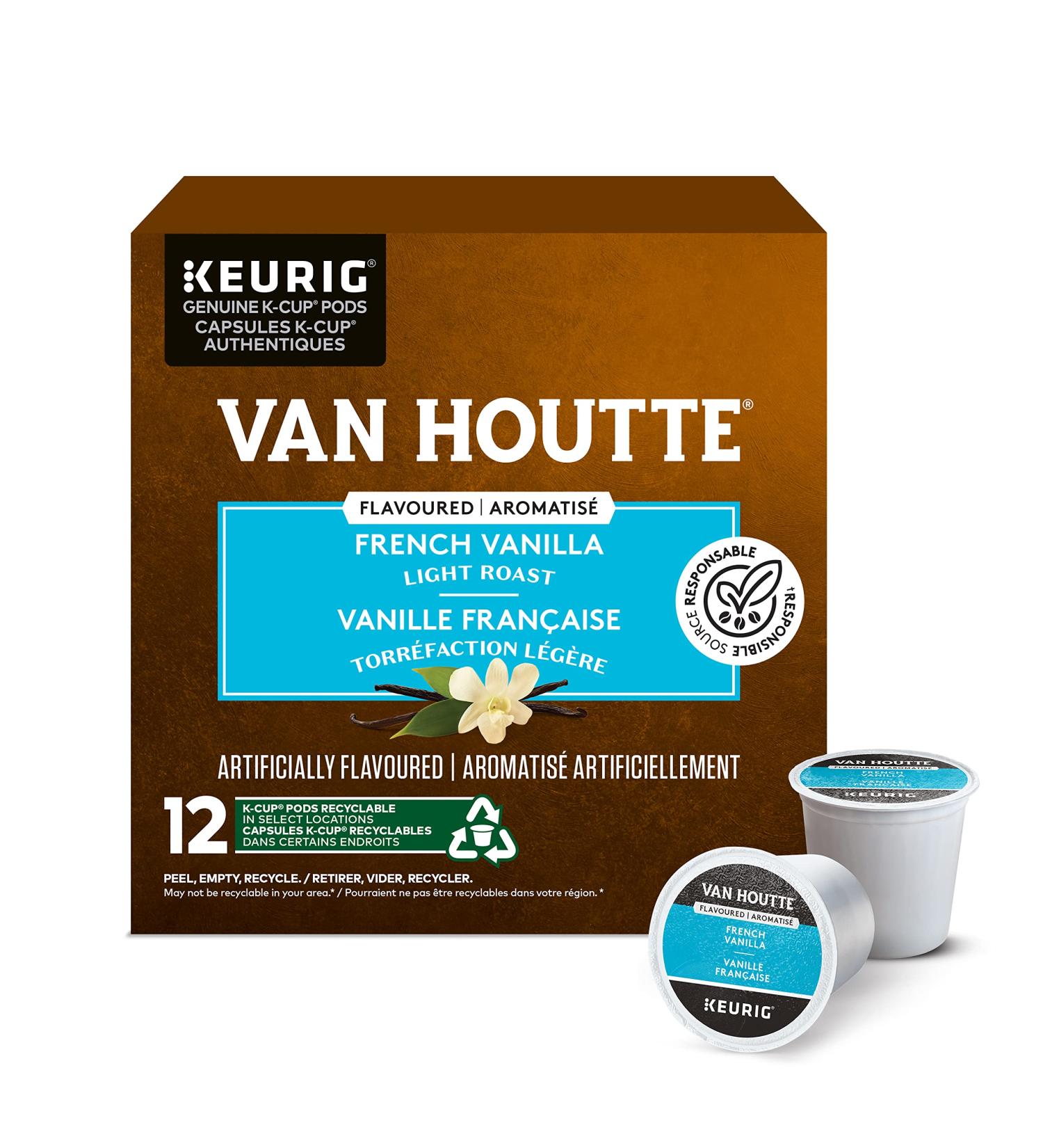 Van Houtte Capsules K-Cup Caf Vanille Fran aise Certifi pour cafeti re Keurig bo te de 12 French Vanilla 1 Count ( Pack of 12 ) - Buy Online on GoSupps.com