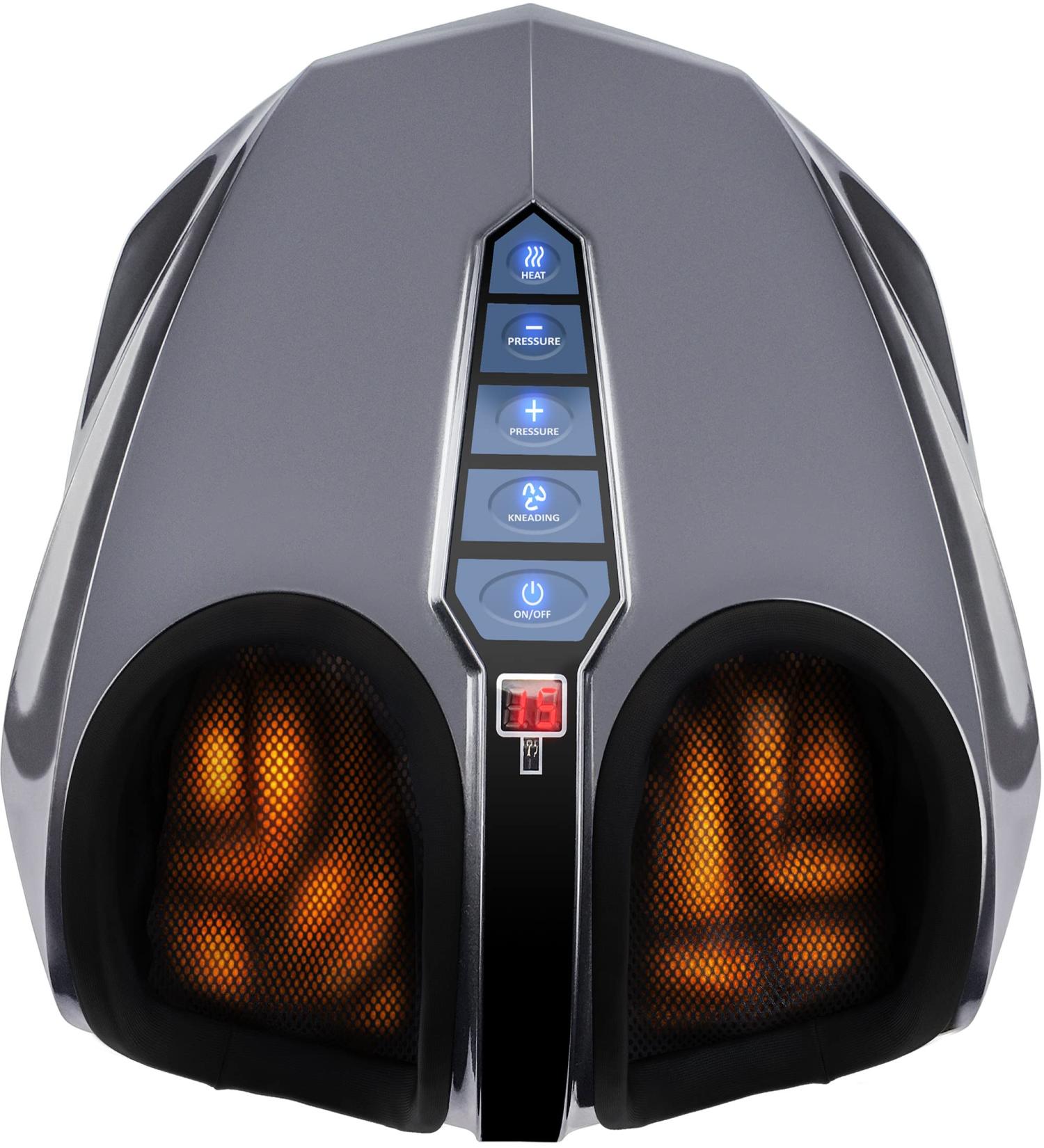 MIKO Foot Massager Machine - Deep-Kneading Compression Shiatsu with Heat for Plantar Fasciitis & Neuropathy - Men Size 13 Grey - Buy Online on GoSupps.com