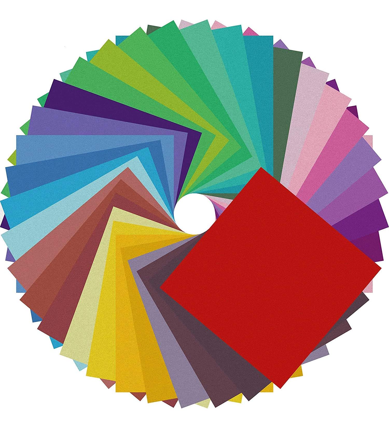 Origami Paper Double Sided Color - 200 Sheets - 20 Colors - 6 Inch Square - Ideal for Beginners - Buy Online on GoSupps.com